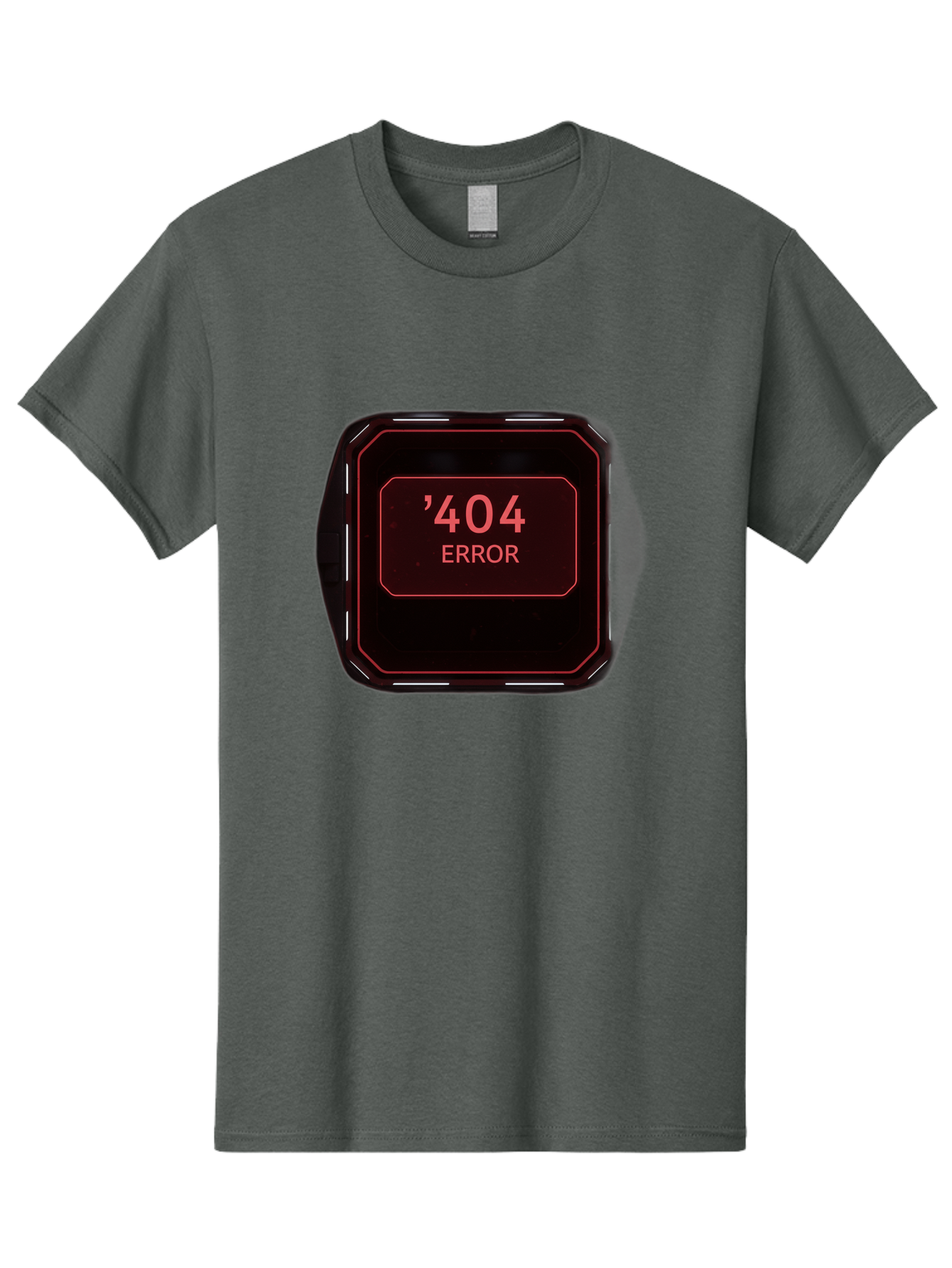 404-Error-5 Men'S Graphic Tee, 100% Cotton, Comfortable Casual Summer Wear, Machine Washable, 404 Error Message, Error Page, Website Error, Page Not Found, Futuristic Design, Digital Glitch, Red Neon Lights, Cyberpunk Aesthetic, Baa079