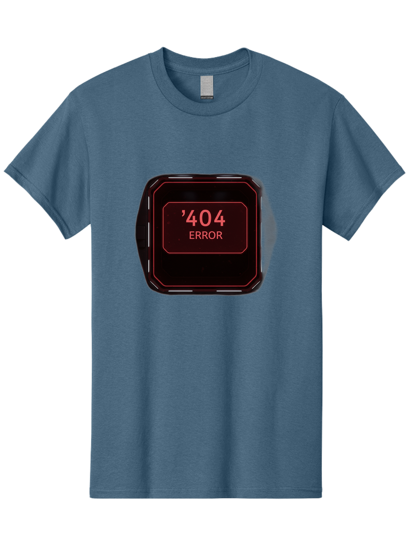 404-Error-5 Men'S Graphic Tee, 100% Cotton, Comfortable Casual Summer Wear, Machine Washable, 404 Error Message, Error Page, Website Error, Page Not Found, Futuristic Design, Digital Glitch, Red Neon Lights, Cyberpunk Aesthetic, Baa079