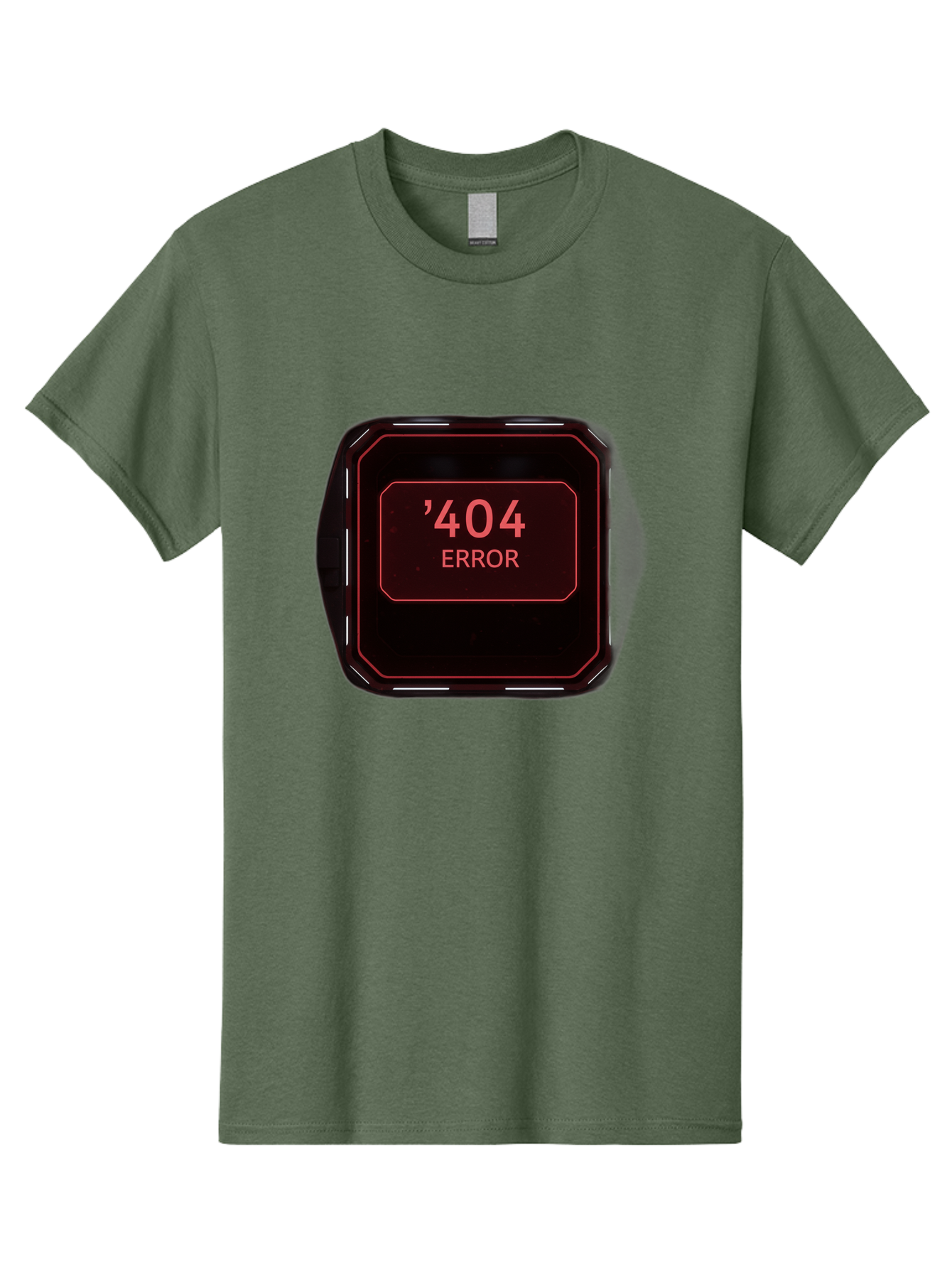 404-Error-5 Men'S Graphic Tee, 100% Cotton, Comfortable Casual Summer Wear, Machine Washable, 404 Error Message, Error Page, Website Error, Page Not Found, Futuristic Design, Digital Glitch, Red Neon Lights, Cyberpunk Aesthetic, Baa079