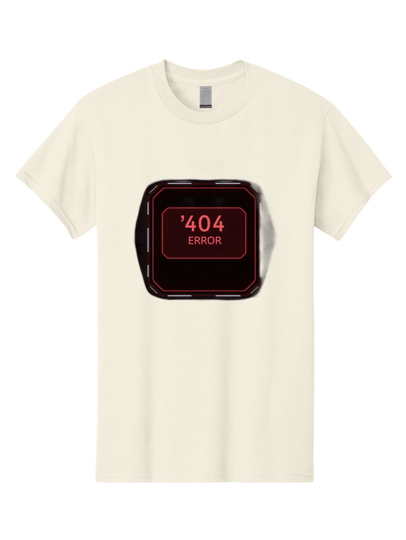 404-Error-5 Men'S Graphic Tee, 100% Cotton, Comfortable Casual Summer Wear, Machine Washable, 404 Error Message, Error Page, Website Error, Page Not Found, Futuristic Design, Digital Glitch, Red Neon Lights, Cyberpunk Aesthetic, Baa079