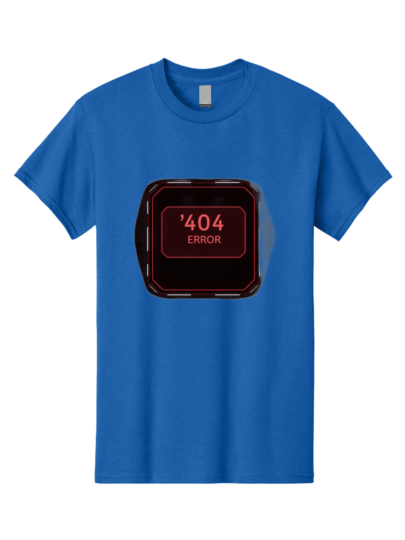404-Error-5 Men'S Graphic Tee, 100% Cotton, Comfortable Casual Summer Wear, Machine Washable, 404 Error Message, Error Page, Website Error, Page Not Found, Futuristic Design, Digital Glitch, Red Neon Lights, Cyberpunk Aesthetic, Baa079