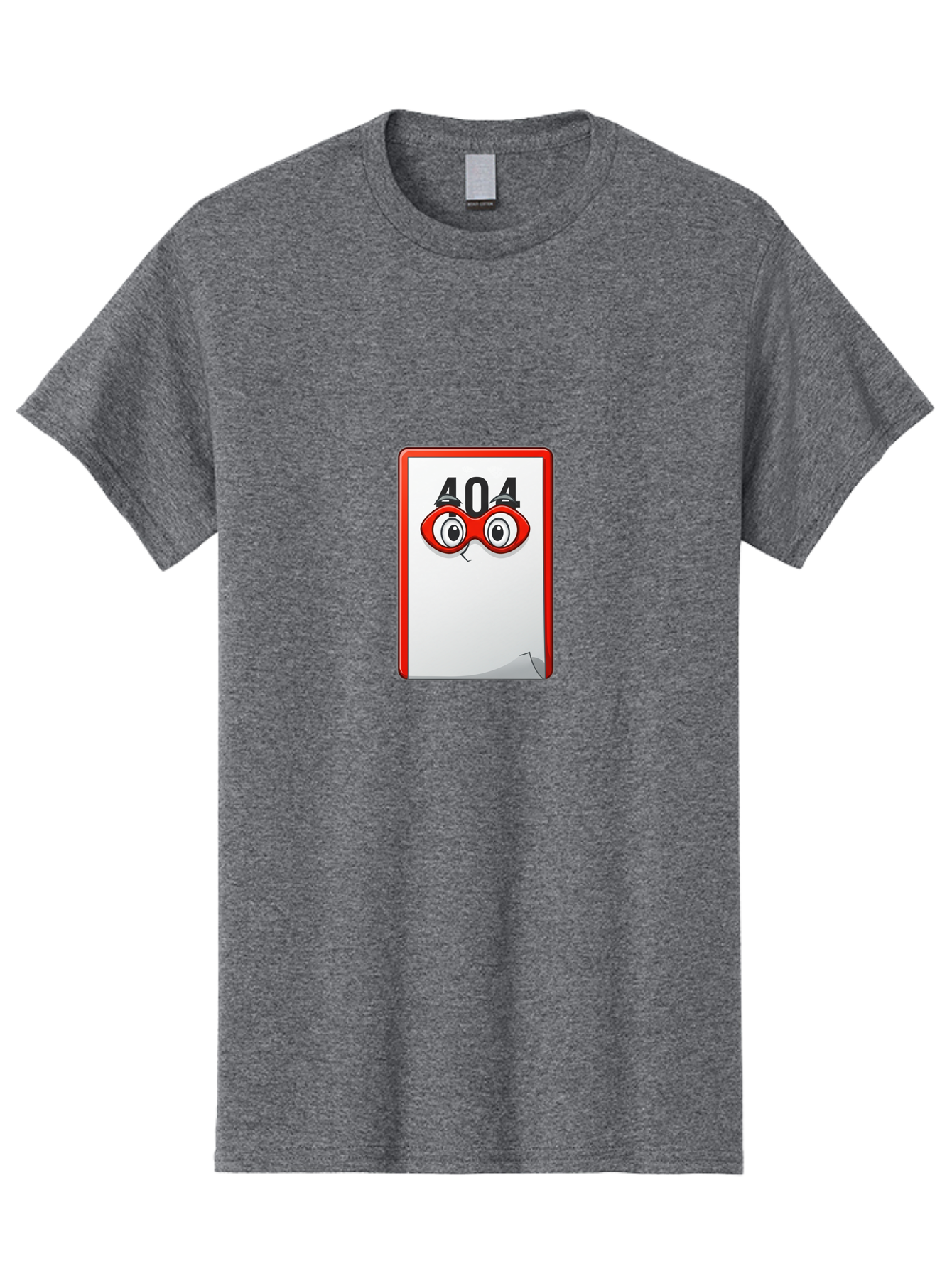 404-Error-Page-1 Men'S Graphic Tee, 100% Cotton, Comfortable Casual Summer Wear, Machine Washable, Error Page Not Found, 404 Error, Web Page Error, Page Not Found, Cartoon Illustration, Red Glasses, Website Error, Web Development Baa088
