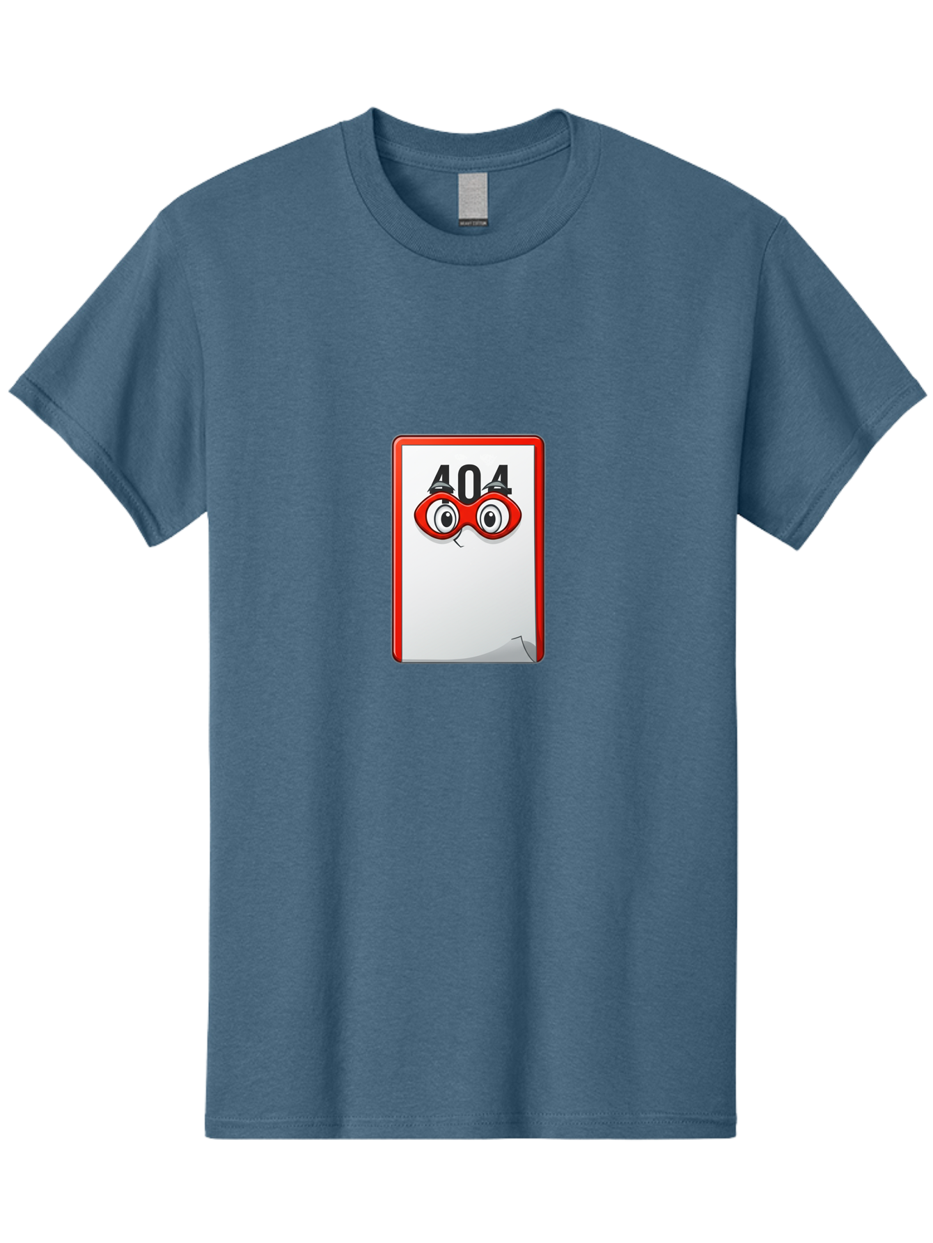 404-Error-Page-1 Men'S Graphic Tee, 100% Cotton, Comfortable Casual Summer Wear, Machine Washable, Error Page Not Found, 404 Error, Web Page Error, Page Not Found, Cartoon Illustration, Red Glasses, Website Error, Web Development Baa088