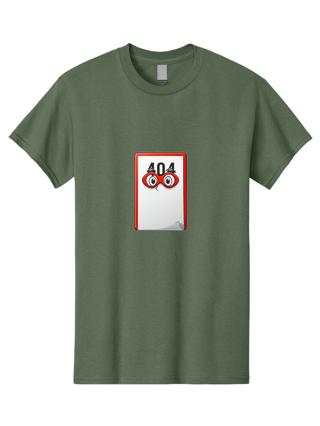 404-Error-Page-1 Men'S Graphic Tee, 100% Cotton, Comfortable Casual Summer Wear, Machine Washable, Error Page Not Found, 404 Error, Web Page Error, Page Not Found, Cartoon Illustration, Red Glasses, Website Error, Web Development Baa088