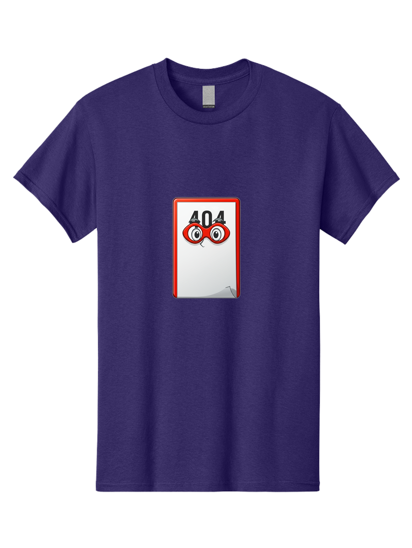 404-Error-Page-1 Men'S Graphic Tee, 100% Cotton, Comfortable Casual Summer Wear, Machine Washable, Error Page Not Found, 404 Error, Web Page Error, Page Not Found, Cartoon Illustration, Red Glasses, Website Error, Web Development Baa088