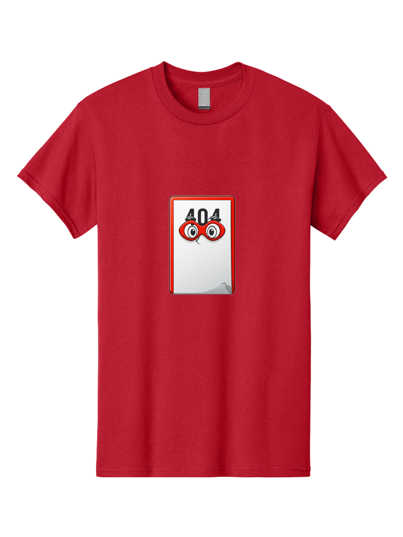 404-Error-Page-1 Men'S Graphic Tee, 100% Cotton, Comfortable Casual Summer Wear, Machine Washable, Error Page Not Found, 404 Error, Web Page Error, Page Not Found, Cartoon Illustration, Red Glasses, Website Error, Web Development Baa088