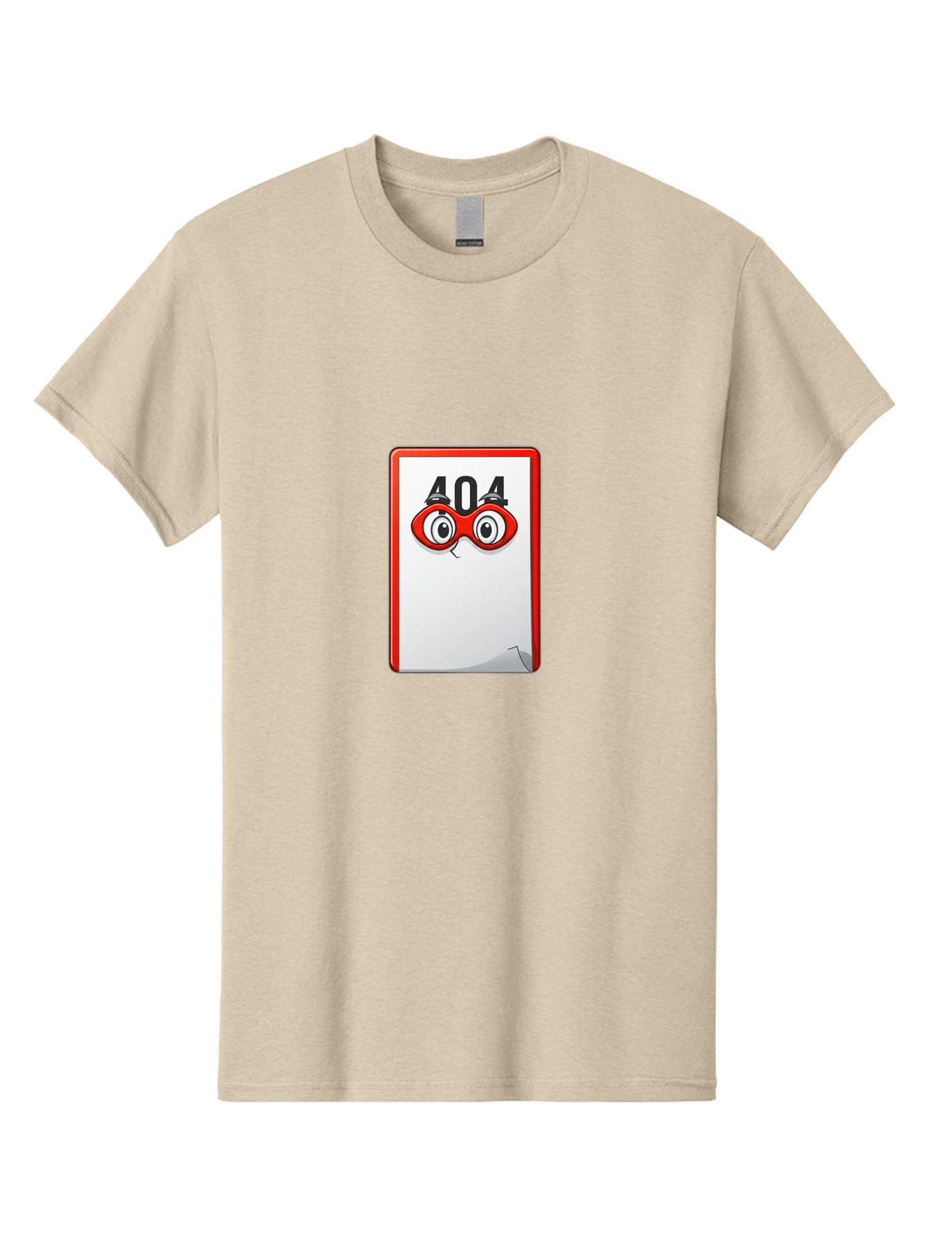 404-Error-Page-1 Men'S Graphic Tee, 100% Cotton, Comfortable Casual Summer Wear, Machine Washable, Error Page Not Found, 404 Error, Web Page Error, Page Not Found, Cartoon Illustration, Red Glasses, Website Error, Web Development Baa088