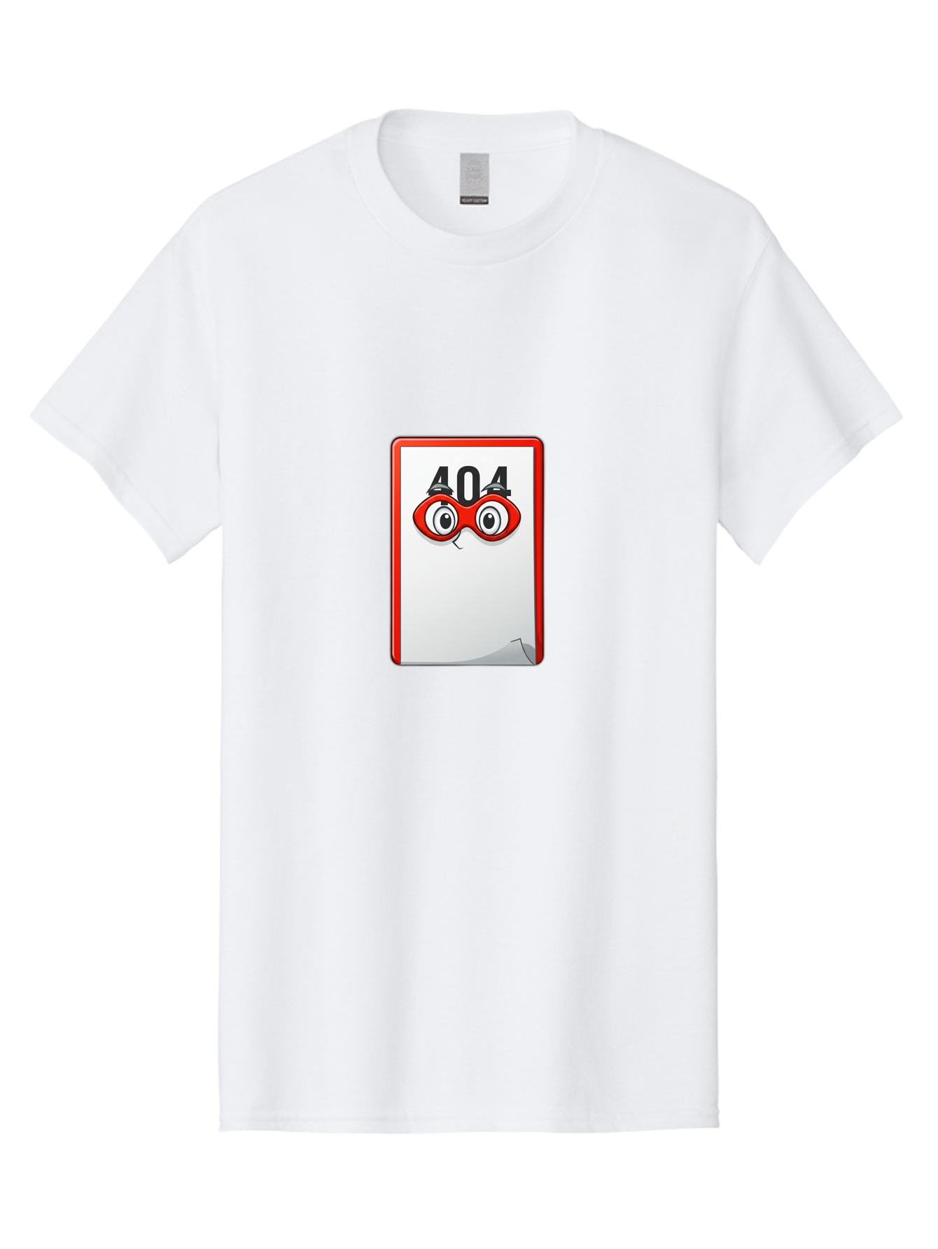 404-Error-Page-1 Men'S Graphic Tee, 100% Cotton, Comfortable Casual Summer Wear, Machine Washable, Error Page Not Found, 404 Error, Web Page Error, Page Not Found, Cartoon Illustration, Red Glasses, Website Error, Web Development Baa088