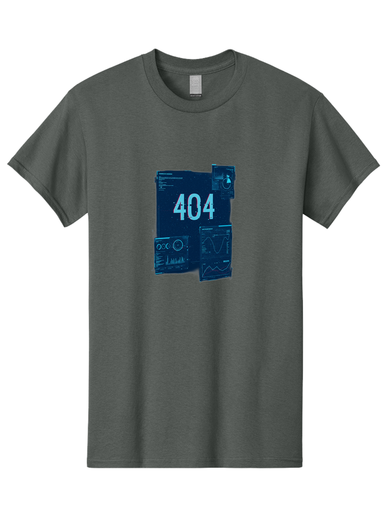 404-Error-Page Men'S Graphic Tee, 100% Cotton, Comfortable Casual Summer Wear, Machine Washable, 404 Error Page, Page Not Found, Digital Glitch, Cyberpunk Style, Futuristic Design, Error Message, Broken Link, Techno Aesthetic, Baa089