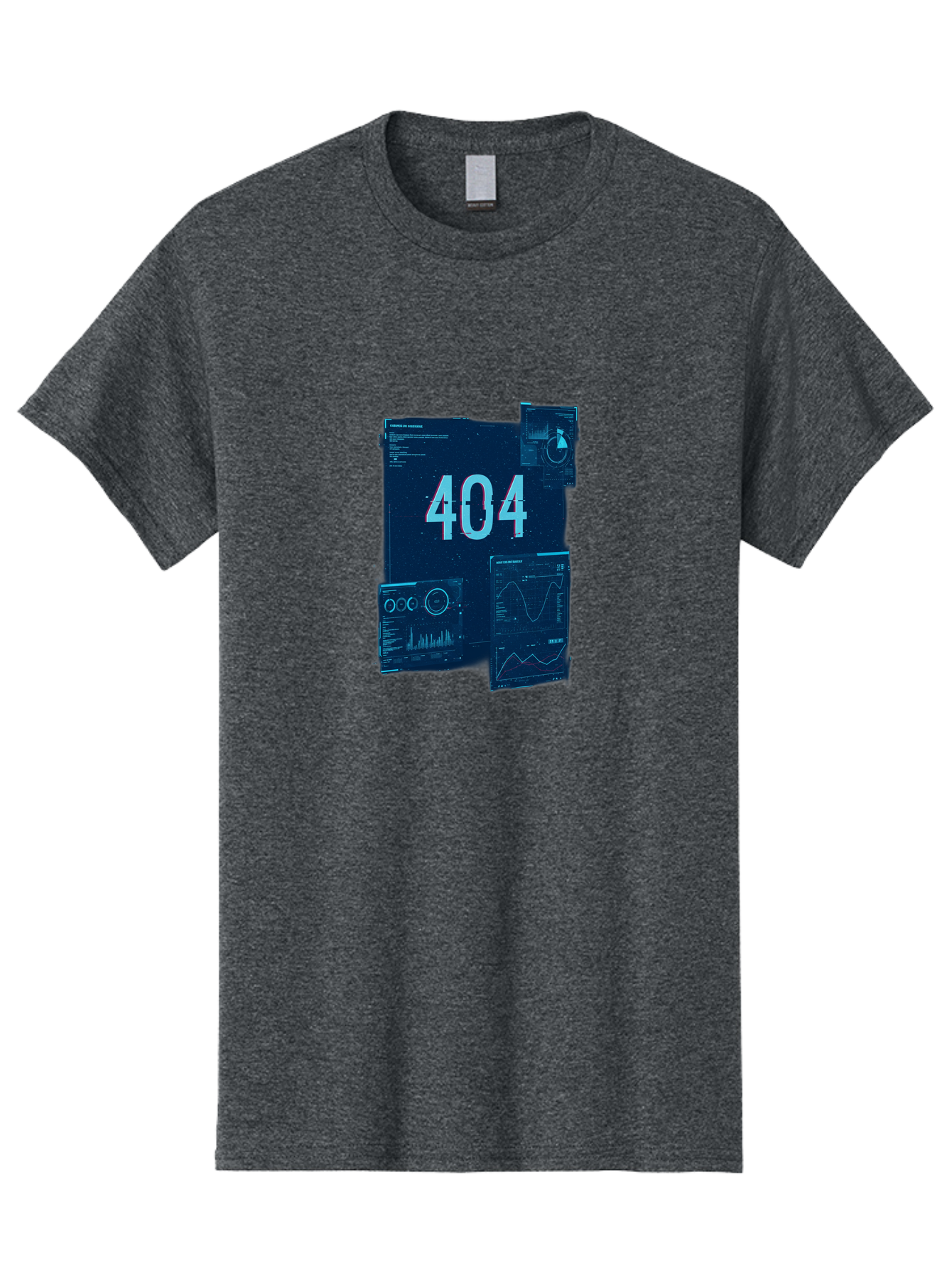 404-Error-Page Men'S Graphic Tee, 100% Cotton, Comfortable Casual Summer Wear, Machine Washable, 404 Error Page, Page Not Found, Digital Glitch, Cyberpunk Style, Futuristic Design, Error Message, Broken Link, Techno Aesthetic, Baa089