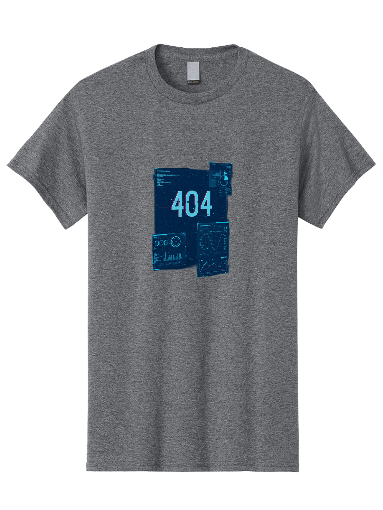 404-Error-Page Men'S Graphic Tee, 100% Cotton, Comfortable Casual Summer Wear, Machine Washable, 404 Error Page, Page Not Found, Digital Glitch, Cyberpunk Style, Futuristic Design, Error Message, Broken Link, Techno Aesthetic, Baa089