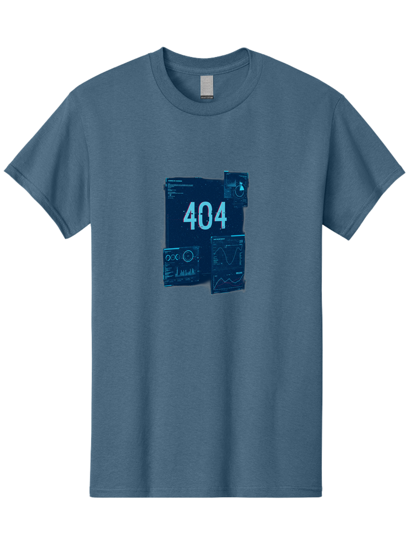 404-Error-Page Men'S Graphic Tee, 100% Cotton, Comfortable Casual Summer Wear, Machine Washable, 404 Error Page, Page Not Found, Digital Glitch, Cyberpunk Style, Futuristic Design, Error Message, Broken Link, Techno Aesthetic, Baa089