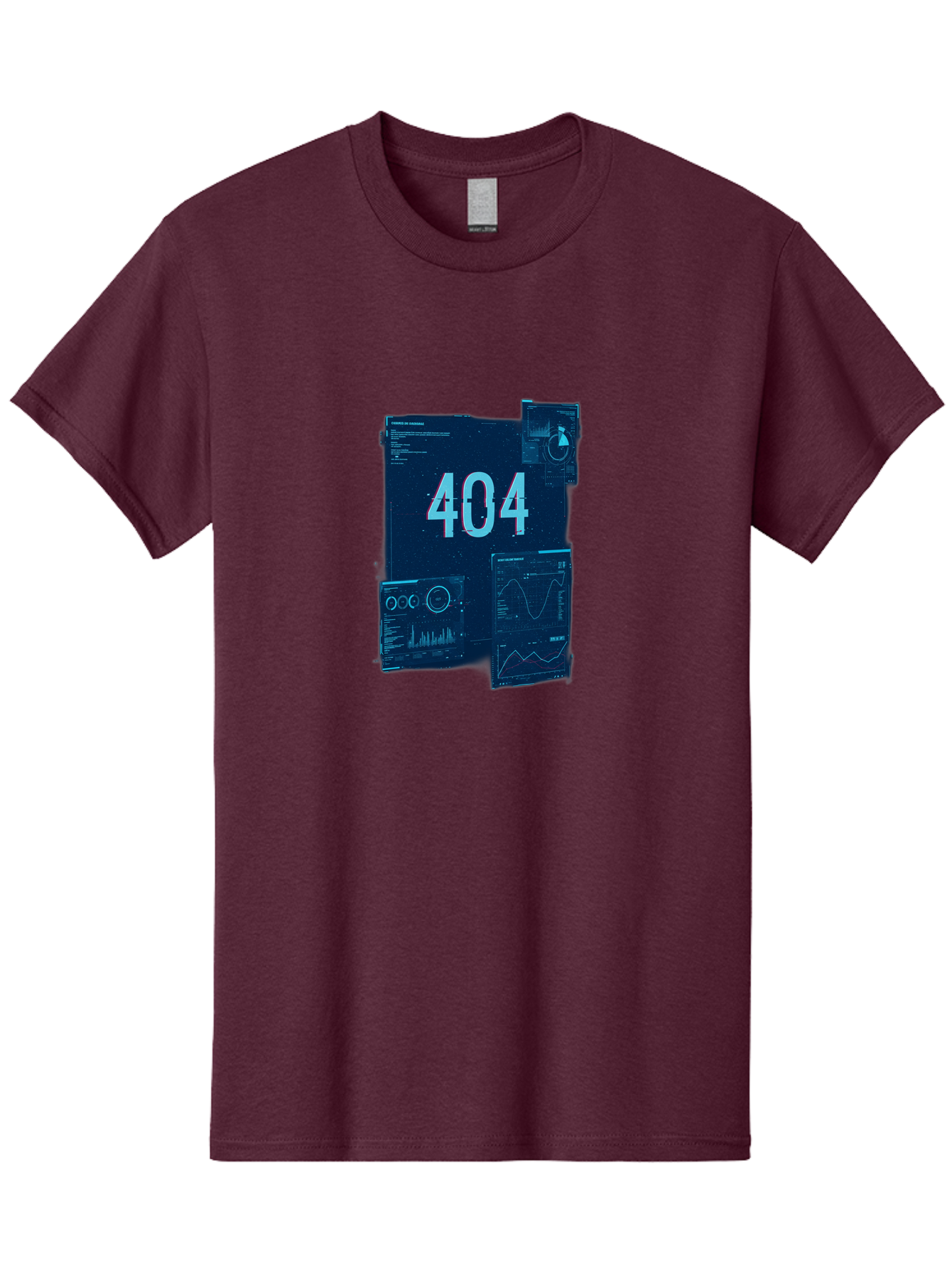 404-Error-Page Men'S Graphic Tee, 100% Cotton, Comfortable Casual Summer Wear, Machine Washable, 404 Error Page, Page Not Found, Digital Glitch, Cyberpunk Style, Futuristic Design, Error Message, Broken Link, Techno Aesthetic, Baa089