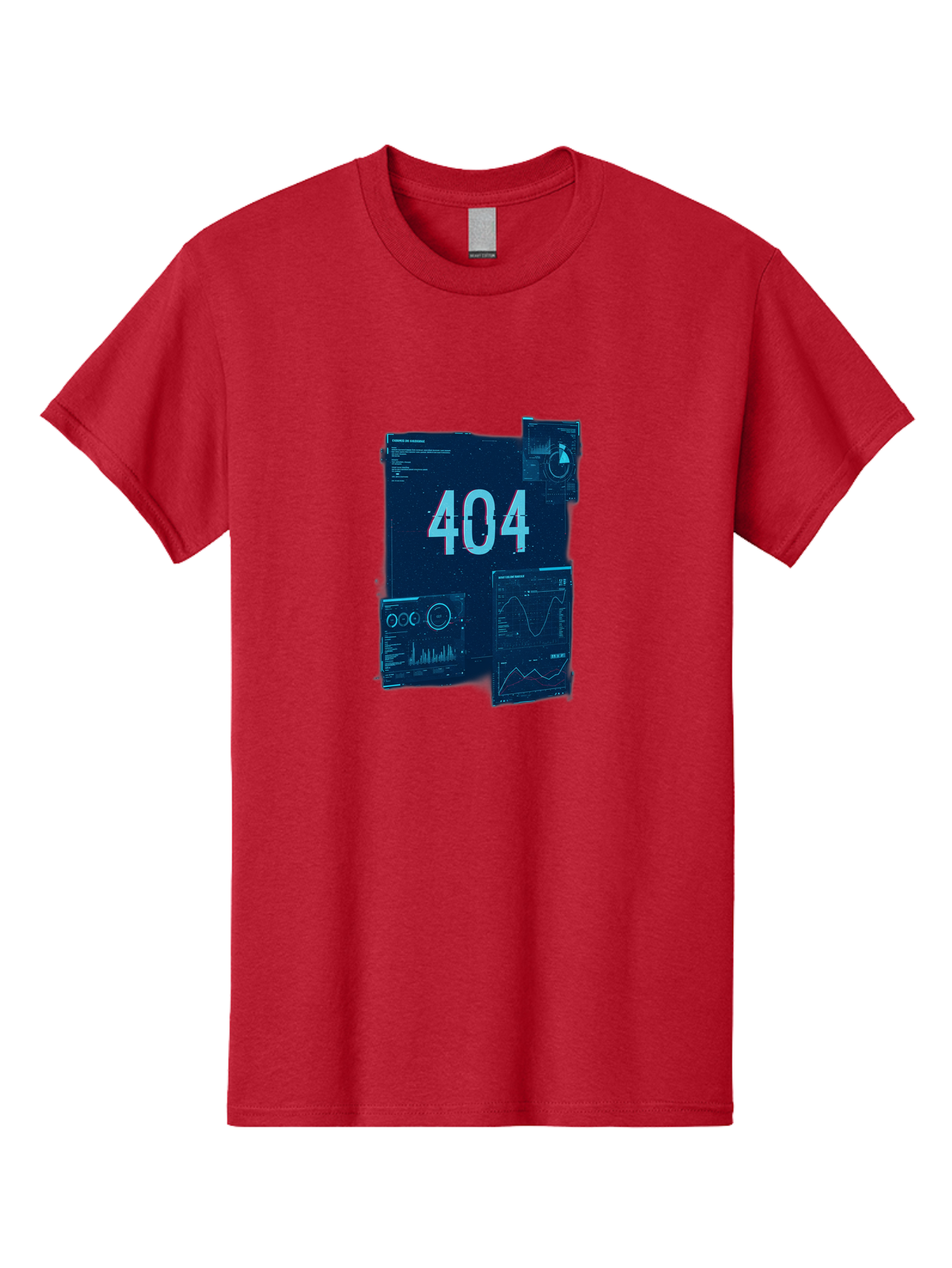 404-Error-Page Men'S Graphic Tee, 100% Cotton, Comfortable Casual Summer Wear, Machine Washable, 404 Error Page, Page Not Found, Digital Glitch, Cyberpunk Style, Futuristic Design, Error Message, Broken Link, Techno Aesthetic, Baa089