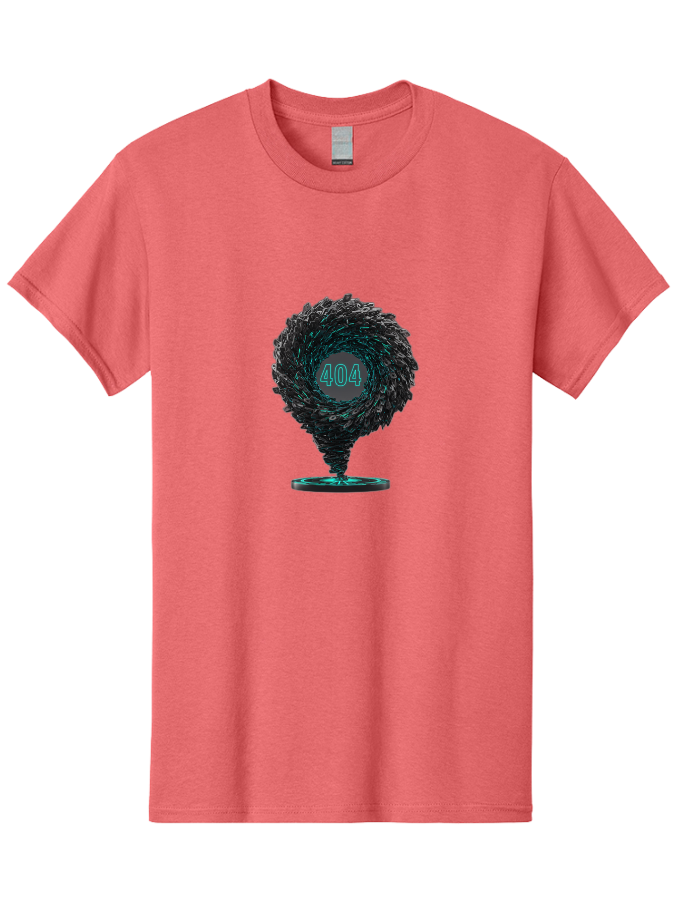 404-Error-Tornado Men'S Graphic Tee, 100% Cotton, Comfortable Casual Summer Wear, Machine Washable, Error Page, 404 Not Found, Web Design, Glitch Art, Digital Chaos, Abstract Vortex, Futuristic, Website Error Message, Page Not Found Baa092
