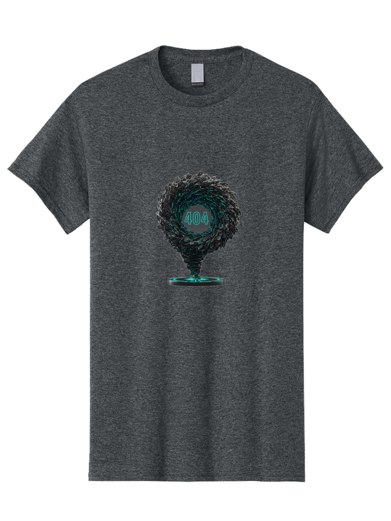 404-Error-Tornado Men'S Graphic Tee, 100% Cotton, Comfortable Casual Summer Wear, Machine Washable, Error Page, 404 Not Found, Web Design, Glitch Art, Digital Chaos, Abstract Vortex, Futuristic, Website Error Message, Page Not Found Baa092