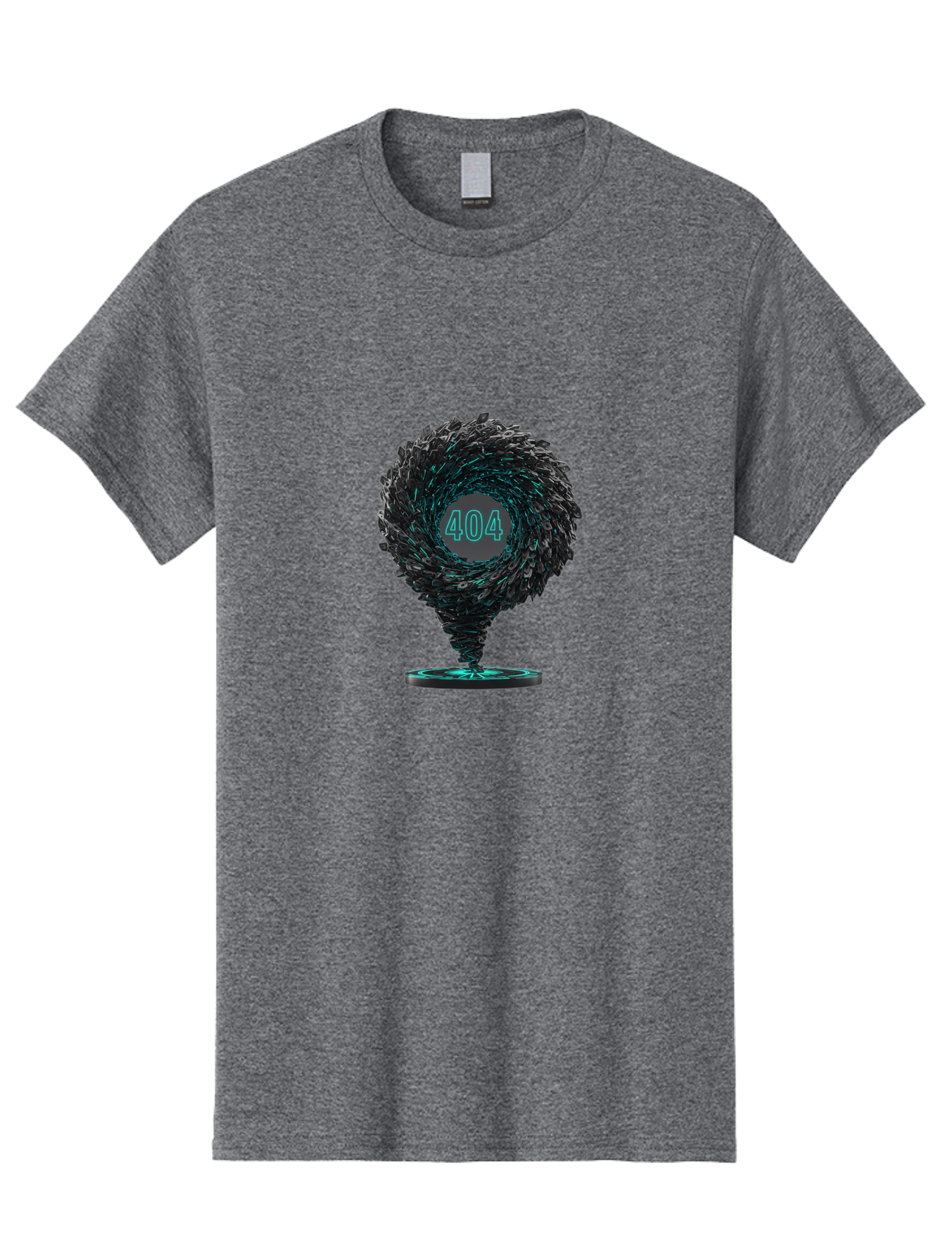 404-Error-Tornado Men'S Graphic Tee, 100% Cotton, Comfortable Casual Summer Wear, Machine Washable, Error Page, 404 Not Found, Web Design, Glitch Art, Digital Chaos, Abstract Vortex, Futuristic, Website Error Message, Page Not Found Baa092