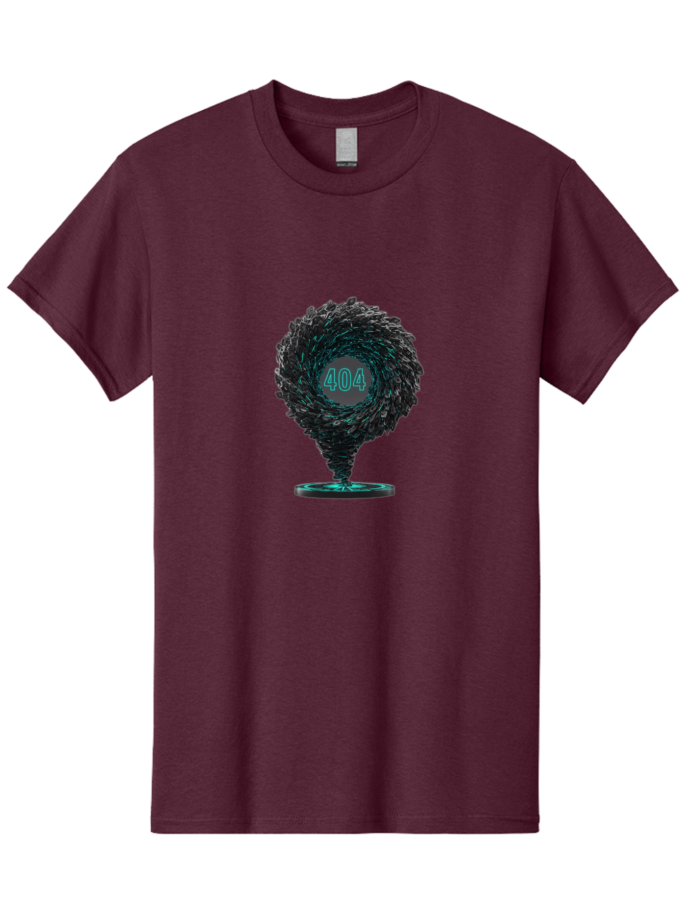 404-Error-Tornado Men'S Graphic Tee, 100% Cotton, Comfortable Casual Summer Wear, Machine Washable, Error Page, 404 Not Found, Web Design, Glitch Art, Digital Chaos, Abstract Vortex, Futuristic, Website Error Message, Page Not Found Baa092