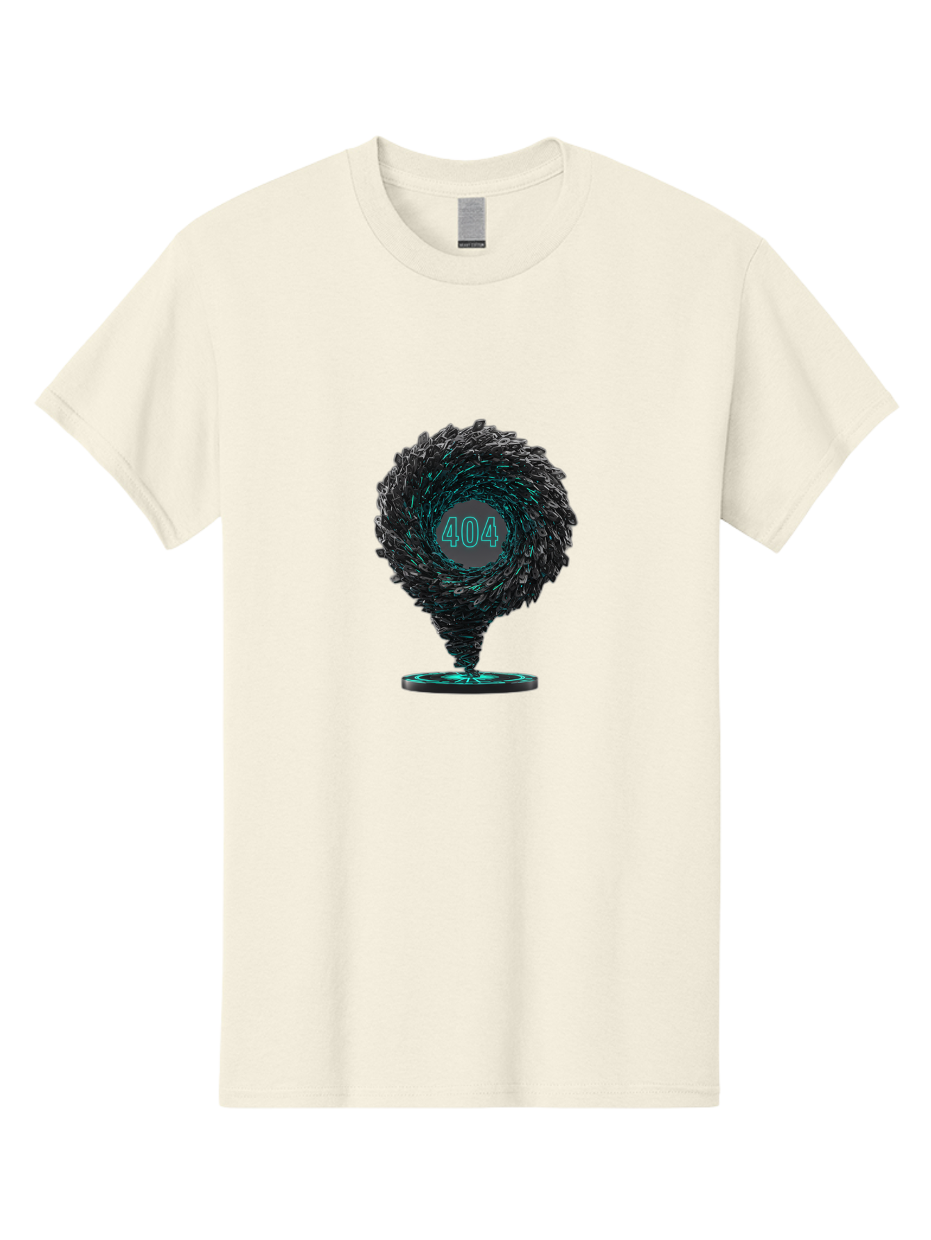 404-Error-Tornado Men'S Graphic Tee, 100% Cotton, Comfortable Casual Summer Wear, Machine Washable, Error Page, 404 Not Found, Web Design, Glitch Art, Digital Chaos, Abstract Vortex, Futuristic, Website Error Message, Page Not Found Baa092