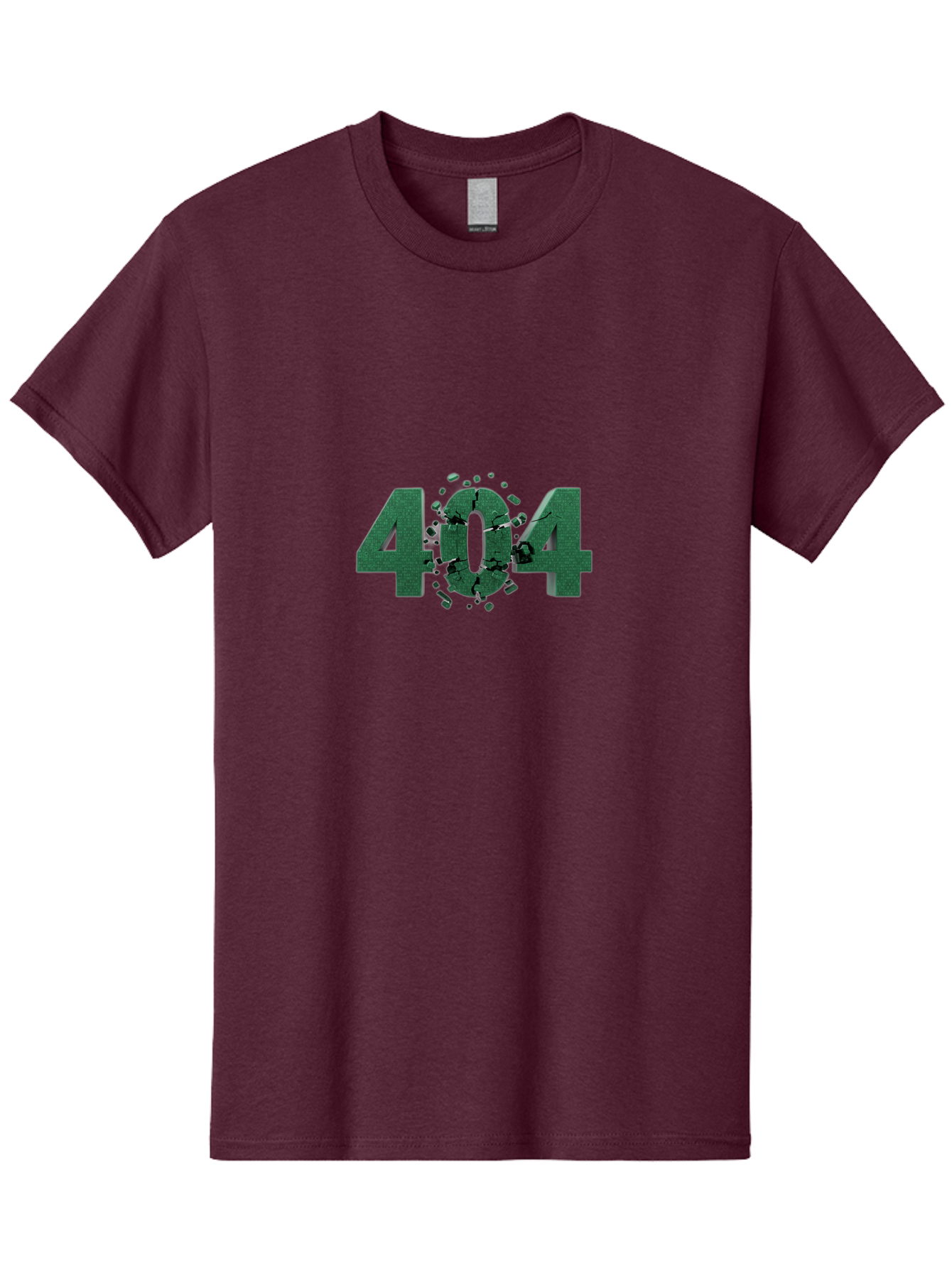 404-Error Men'S Graphic Tee, 100% Cotton, Comfortable Casual Summer Wear, Machine Washable, 404 Error, Broken Link, Page Not Found, Crushed Numbers, Broken Text, Error Message, Website Glitch, Broken Webpage Baa093