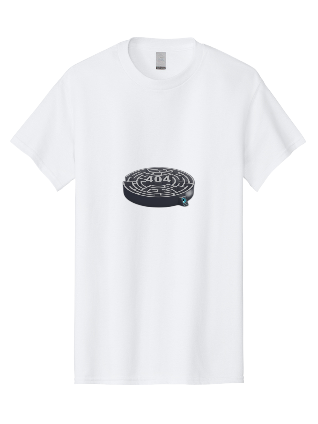 404-Maze Men'S Graphic Tee, 100% Cotton, Comfortable Casual Summer Wear, Machine Washable, Error Page, 404 Maze, Lost In Cyberspace, Digital Labyrinth, Website Error, Broken Link, Navigation Issue, Problem Solving, Online Glitch, Baa096