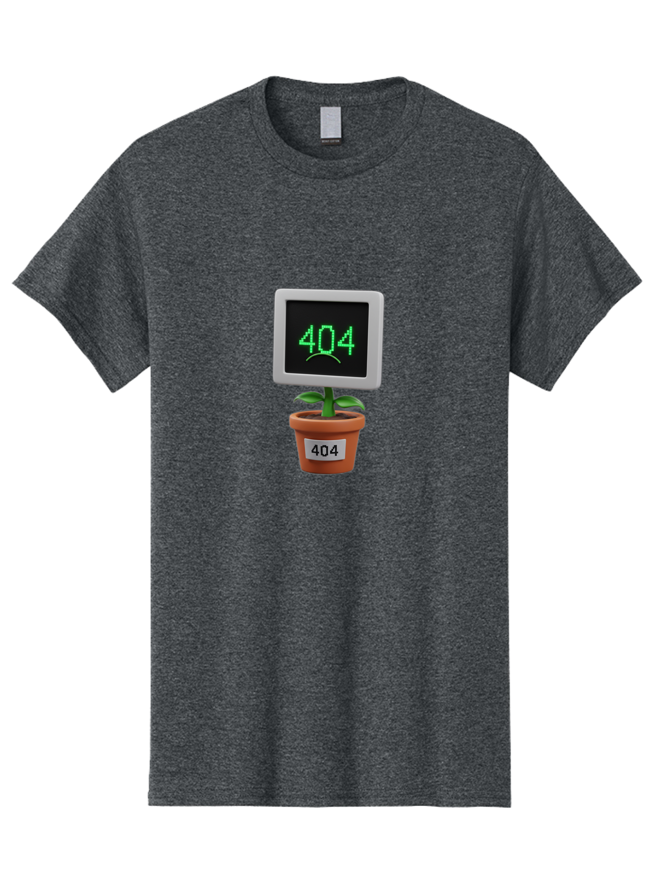 404-Plant Men'S Graphic Tee, 100% Cotton, Comfortable Casual Summer Wear, Machine Washable, 404 Error Message, Dead Link, Broken Page, Error Screen, Page Not Found, Digital Plant, Error Pot, Website Issue, Web Design Baa105