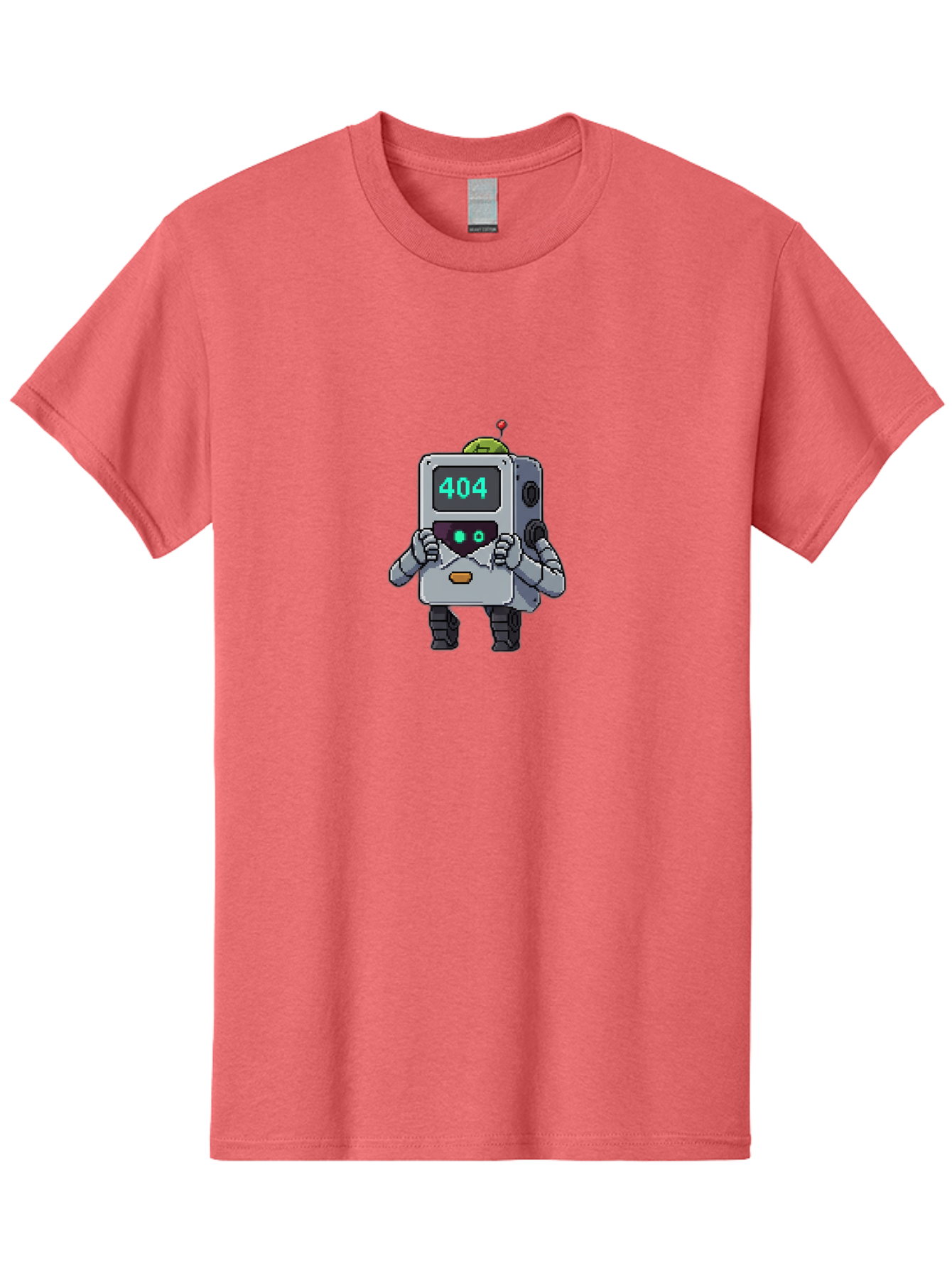 404-Robot-1 Men'S Graphic Tee, 100% Cotton, Comfortable Casual Summer Wear, Machine Washable, Robot With 404 Error Message, Error Page, Broken Link, Page Not Found, Malfunctioning Robot, Cartoon Style, Digital Art, Futuristic Design, Baa106