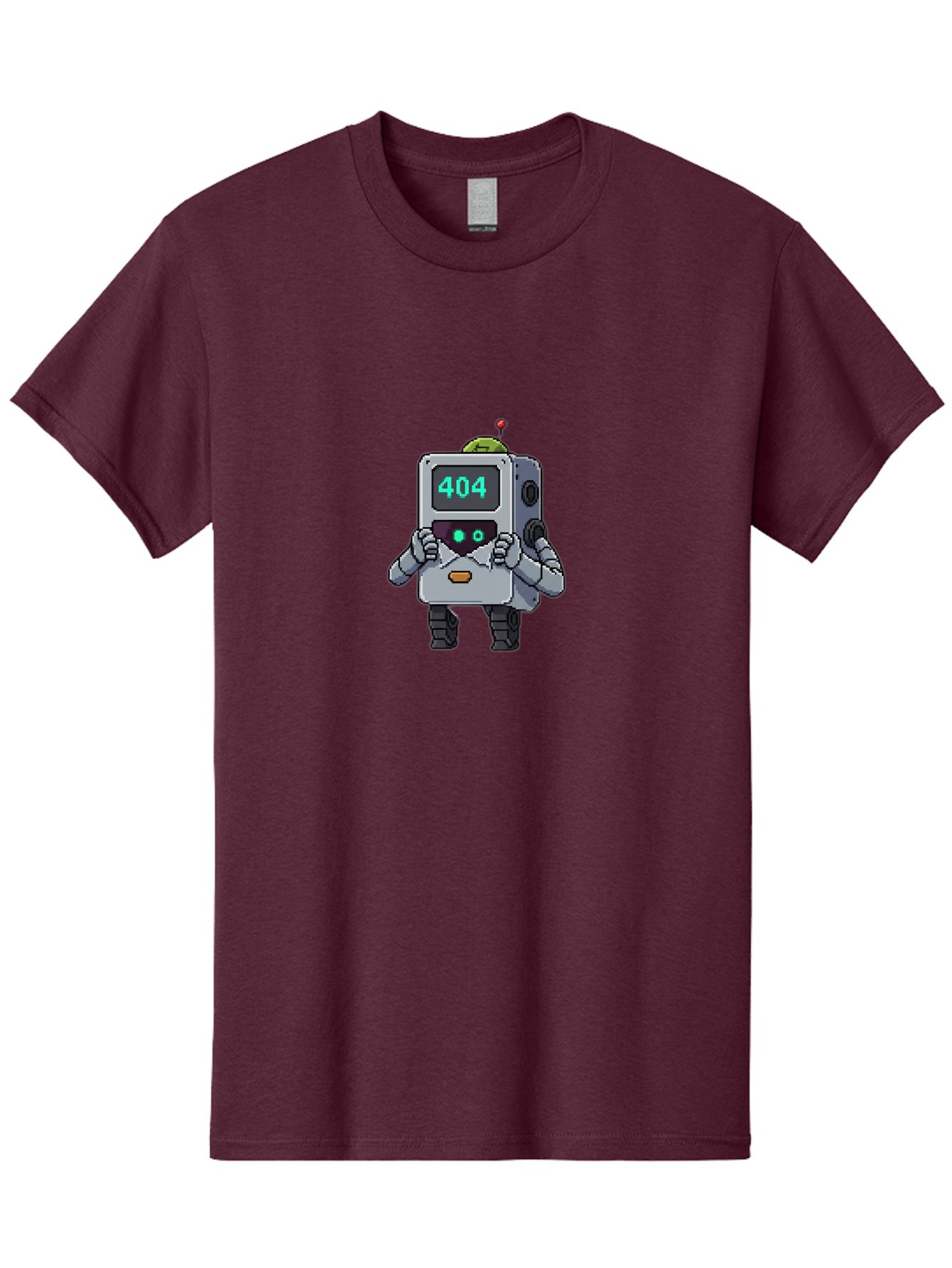 404-Robot-1 Men'S Graphic Tee, 100% Cotton, Comfortable Casual Summer Wear, Machine Washable, Robot With 404 Error Message, Error Page, Broken Link, Page Not Found, Malfunctioning Robot, Cartoon Style, Digital Art, Futuristic Design, Baa106