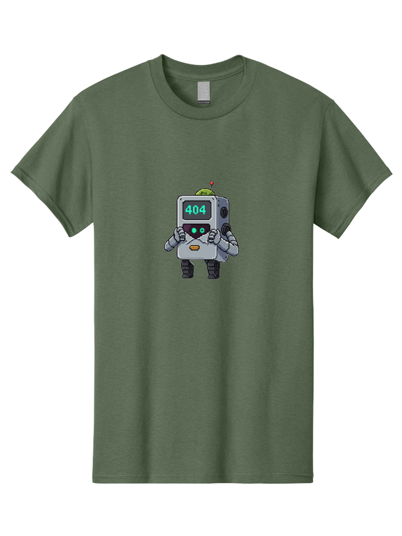 404-Robot-1 Men'S Graphic Tee, 100% Cotton, Comfortable Casual Summer Wear, Machine Washable, Robot With 404 Error Message, Error Page, Broken Link, Page Not Found, Malfunctioning Robot, Cartoon Style, Digital Art, Futuristic Design, Baa106