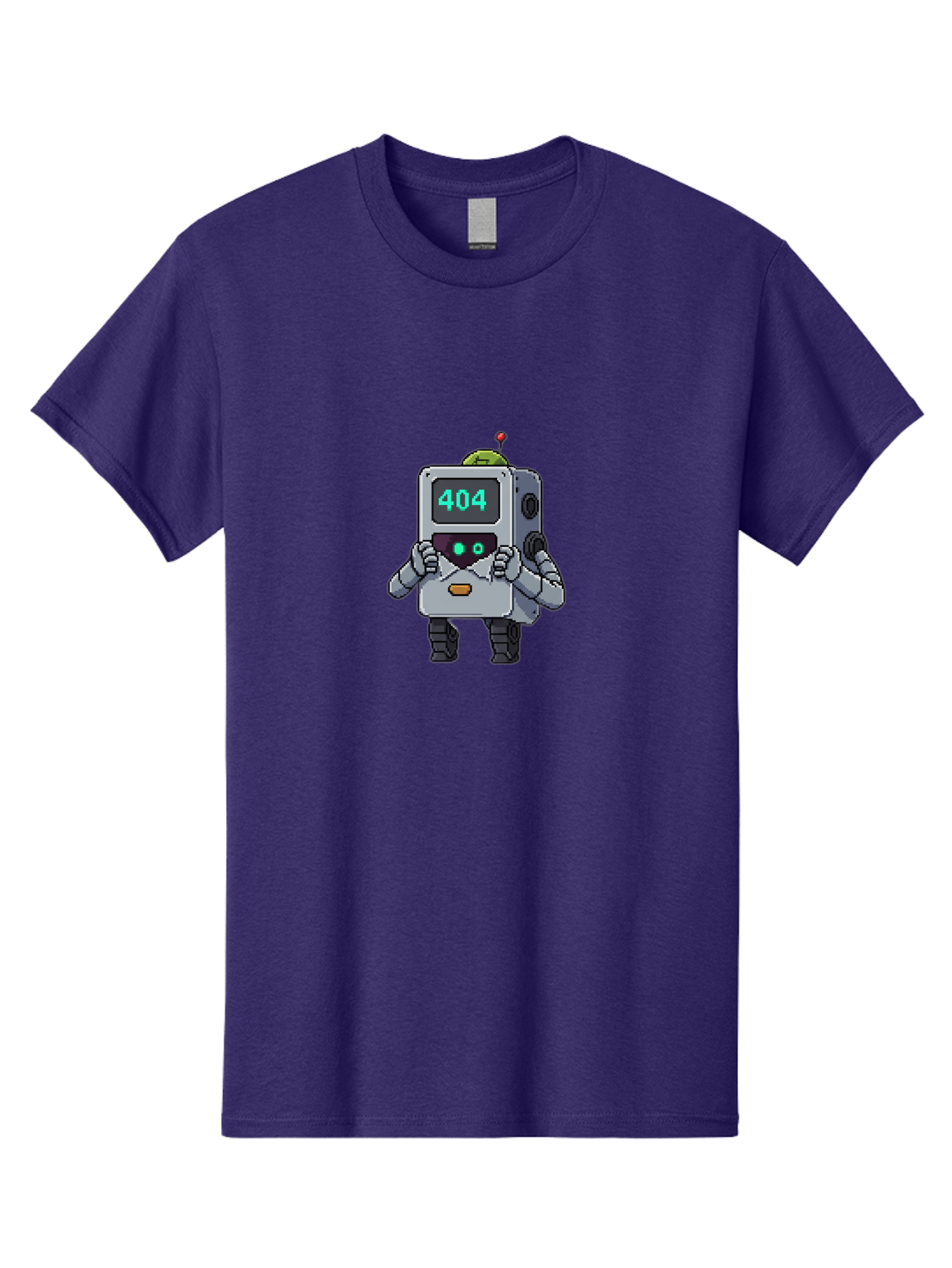 404-Robot-1 Men'S Graphic Tee, 100% Cotton, Comfortable Casual Summer Wear, Machine Washable, Robot With 404 Error Message, Error Page, Broken Link, Page Not Found, Malfunctioning Robot, Cartoon Style, Digital Art, Futuristic Design, Baa106