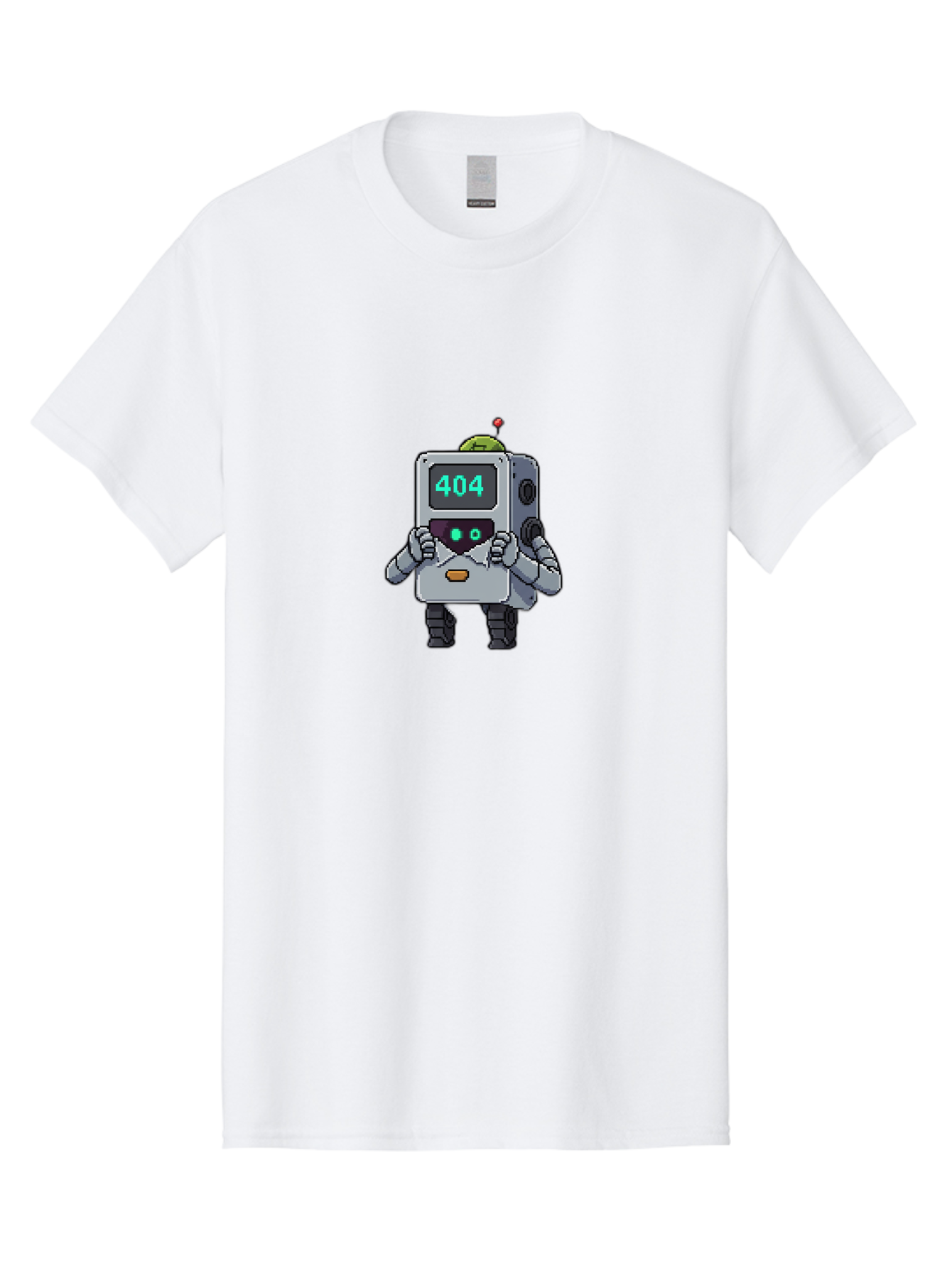 404-Robot-1 Men'S Graphic Tee, 100% Cotton, Comfortable Casual Summer Wear, Machine Washable, Robot With 404 Error Message, Error Page, Broken Link, Page Not Found, Malfunctioning Robot, Cartoon Style, Digital Art, Futuristic Design, Baa106