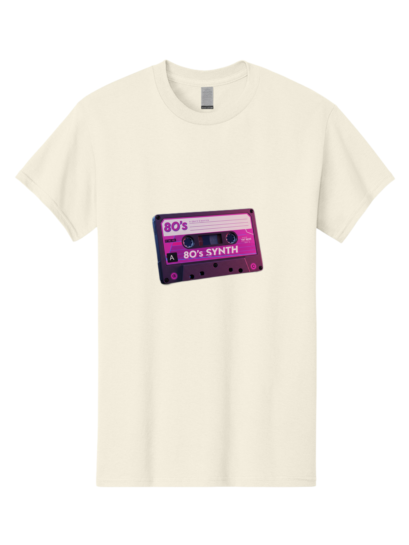 80-S-Synth-Cassette Men'S Graphic Tee, 100% Cotton, Comfortable Casual Summer Wear, Machine Washable, 80'S Synth Music, Vintage Cassette Tape, Retro 80S, Synthwave, Electronic Sound, Cassette Mix, A Side, 80'S Nostalgia, Baa117