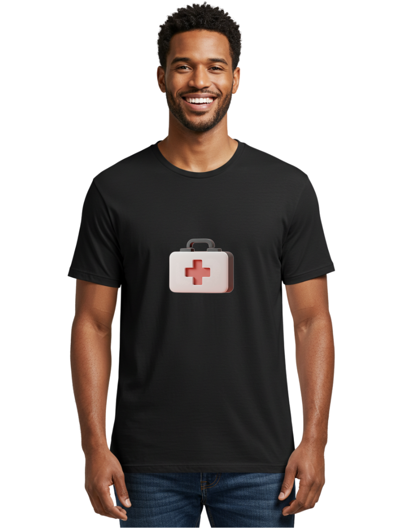 Aid-Kit-2 Men'S Graphic Tee, 100% Cotton, Comfortable Casual Summer Wear, Machine Washable, First Aid Kit, Medical Cross, Health Care, Emergency Response, Medical Symbol, Red Cross Baa125