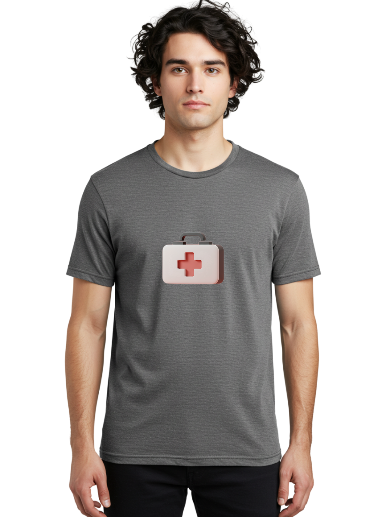 Aid-Kit-2 Men'S Graphic Tee, 100% Cotton, Comfortable Casual Summer Wear, Machine Washable, First Aid Kit, Medical Cross, Health Care, Emergency Response, Medical Symbol, Red Cross Baa125