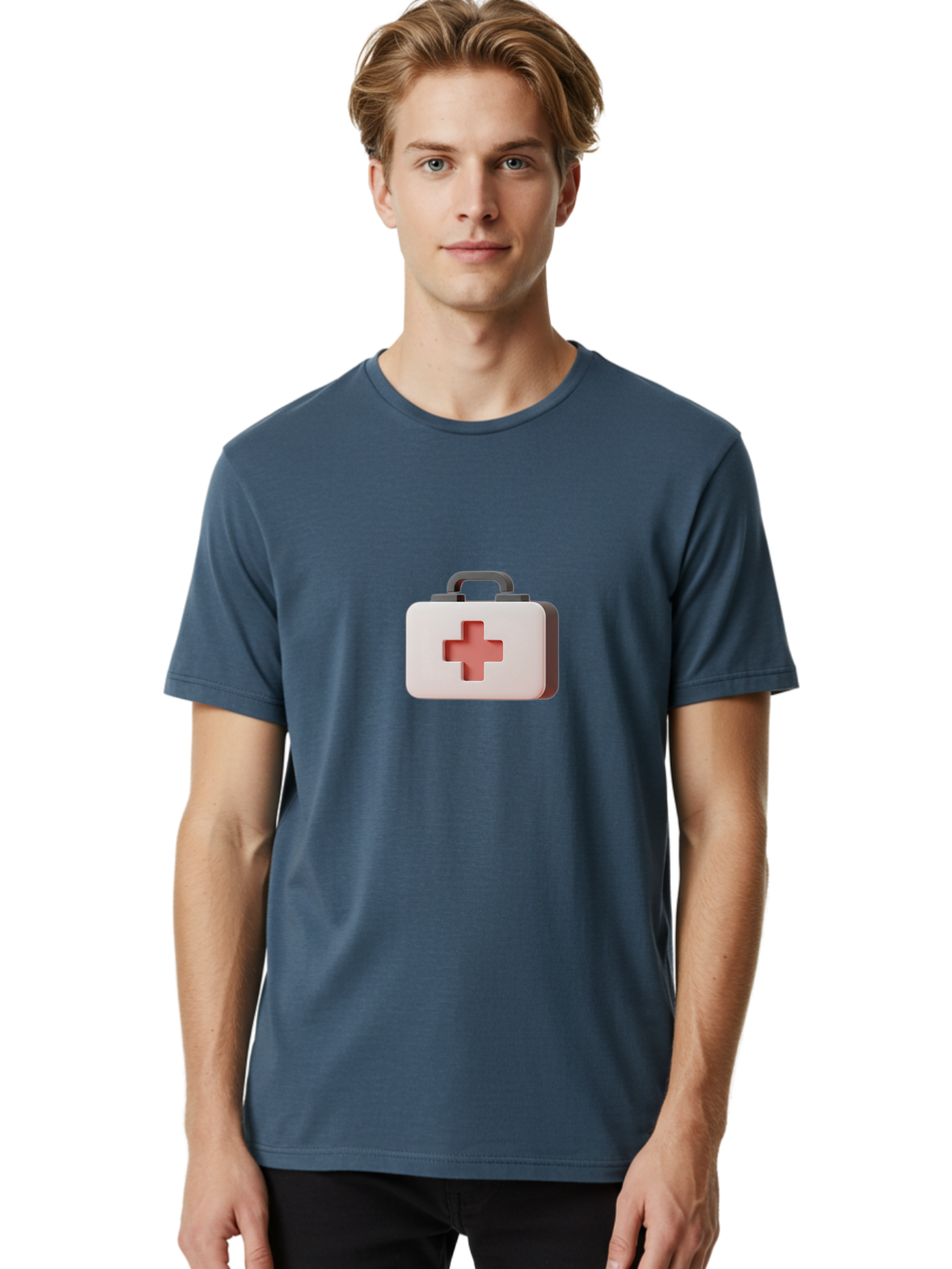 Aid-Kit-2 Men'S Graphic Tee, 100% Cotton, Comfortable Casual Summer Wear, Machine Washable, First Aid Kit, Medical Cross, Health Care, Emergency Response, Medical Symbol, Red Cross Baa125