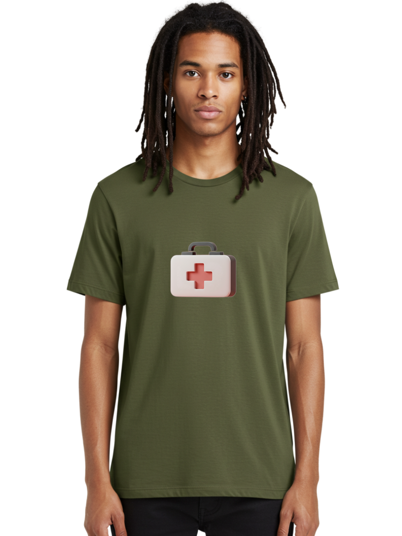 Aid-Kit-2 Men'S Graphic Tee, 100% Cotton, Comfortable Casual Summer Wear, Machine Washable, First Aid Kit, Medical Cross, Health Care, Emergency Response, Medical Symbol, Red Cross Baa125