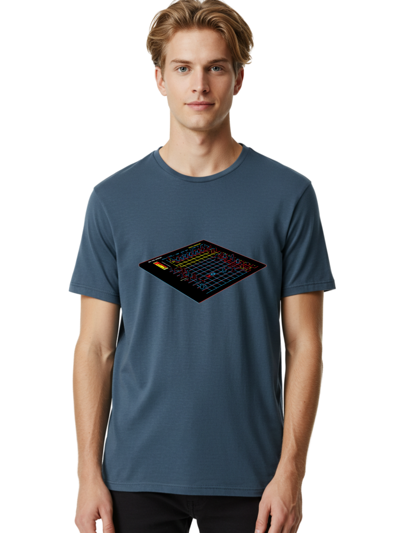 Battleship-Game-Board Men'S Graphic Tee, 100% Cotton, Comfortable Casual Summer Wear, Machine Washable, Battleship Game, Naval Combat, Strategy Game, Grid Layout, Battleship Theme, Game Board, Strategy Board Game, Naval Warfare, Classic Game, Baa155