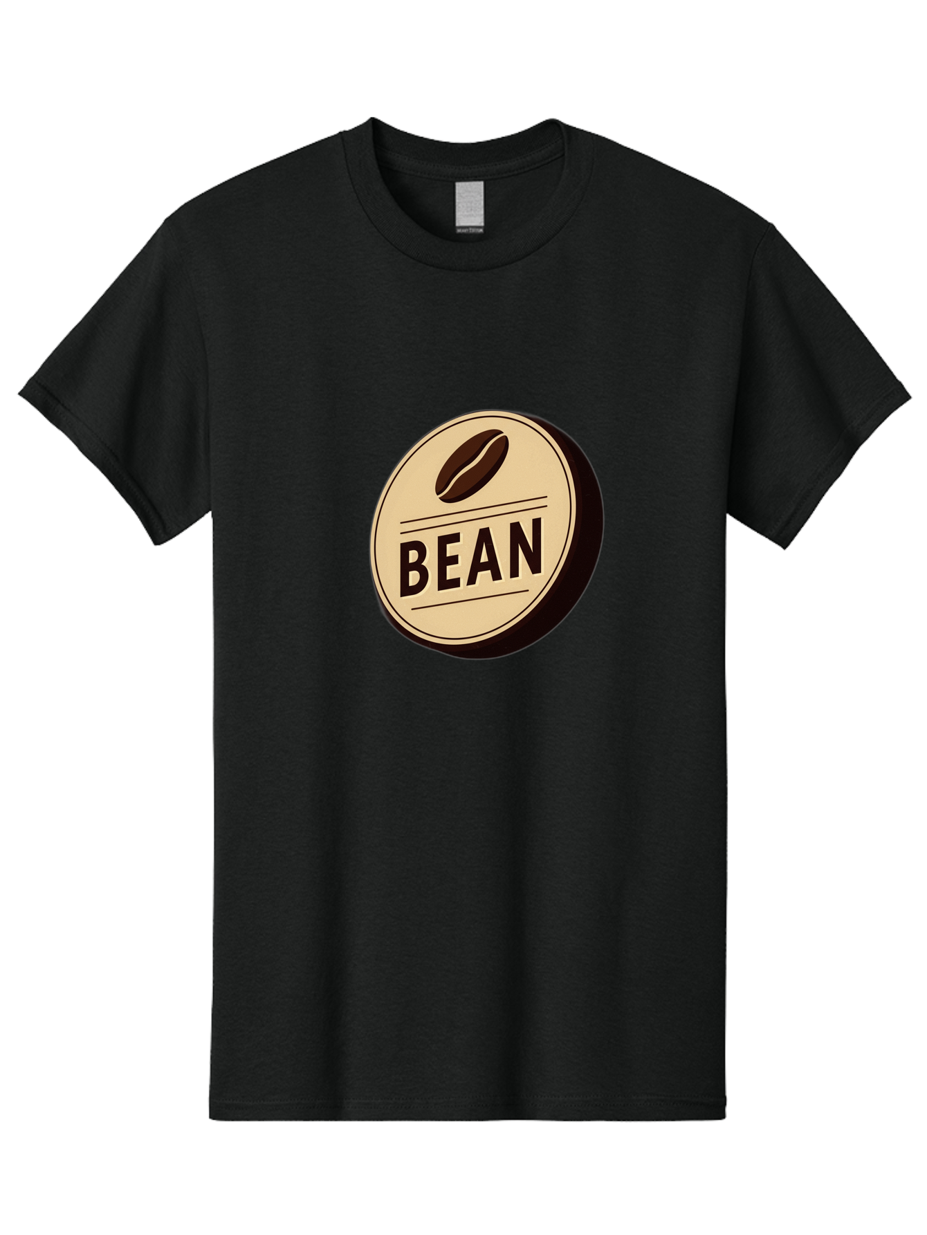 Bean Men'S Graphic Tee, 100% Cotton, Comfortable Casual Summer Wear, Machine Washable, Coffee Bean Label, Coffee Branding, Coffee Logo, Coffee Design, Minimalist Style, Simple Typography, Coffee Theme, Coffee Culture Baa156