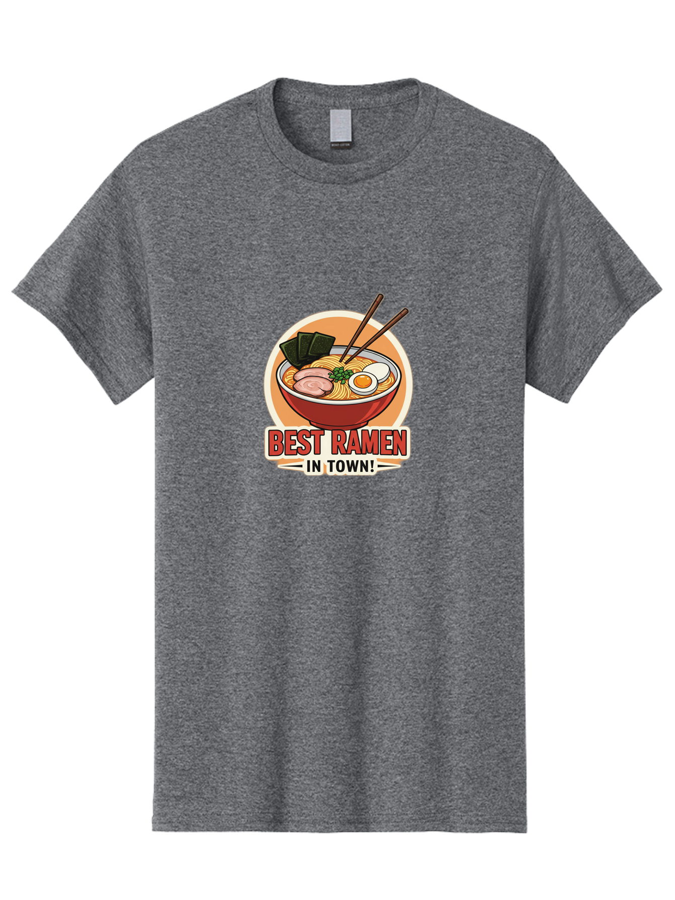 Best-Ramen Men'S Graphic Tee, 100% Cotton, Comfortable Casual Summer Wear, Machine Washable, Ramen Bowl, Noodles, Egg, Meat Slices, Seaweed, Chopsticks, Best Ramen, Foodie, Japanese Cuisine, Delicious Meal, Savory Flavors, Appetizing Dish Baa158