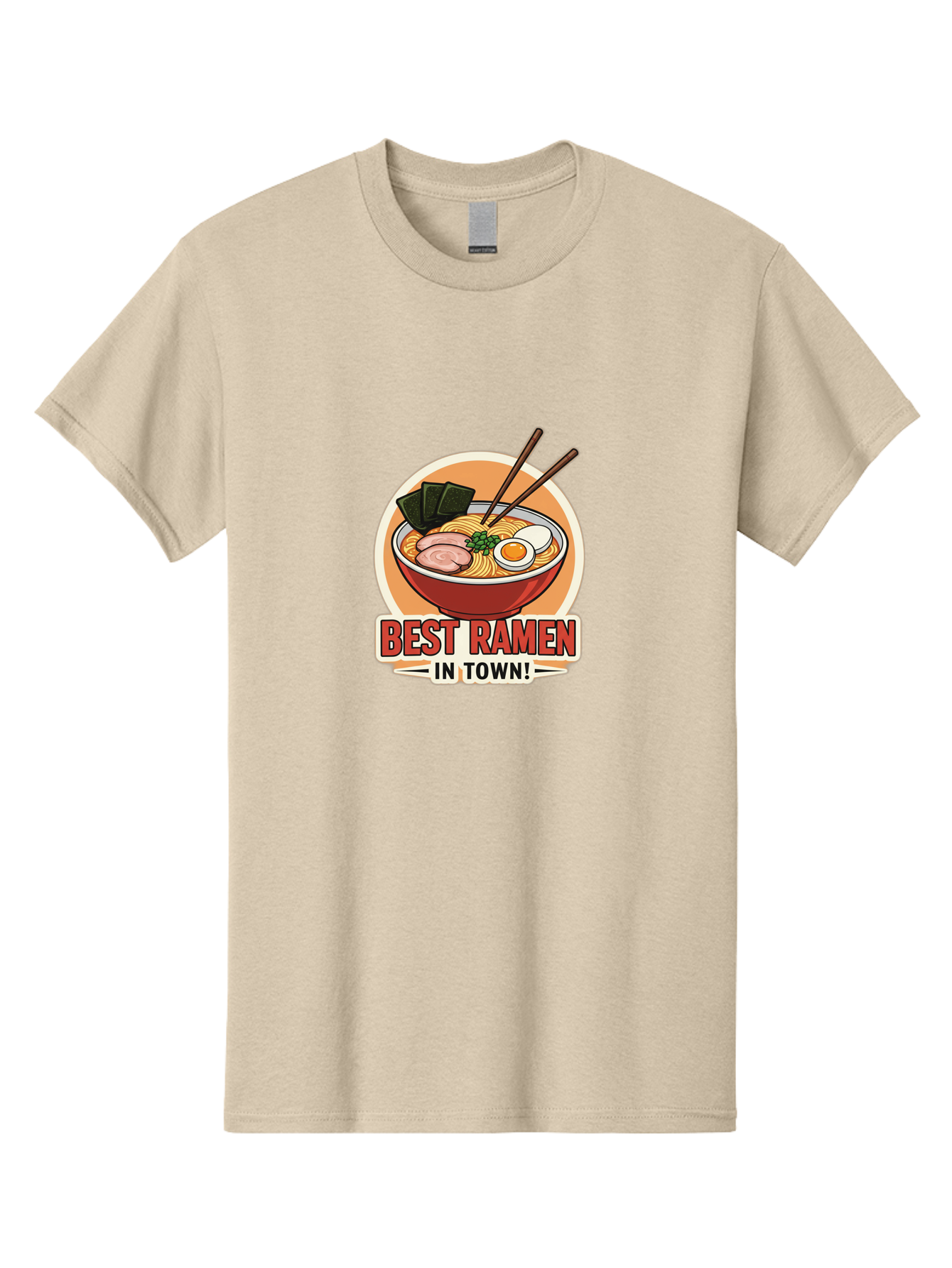 Best-Ramen Men'S Graphic Tee, 100% Cotton, Comfortable Casual Summer Wear, Machine Washable, Ramen Bowl, Noodles, Egg, Meat Slices, Seaweed, Chopsticks, Best Ramen, Foodie, Japanese Cuisine, Delicious Meal, Savory Flavors, Appetizing Dish Baa158