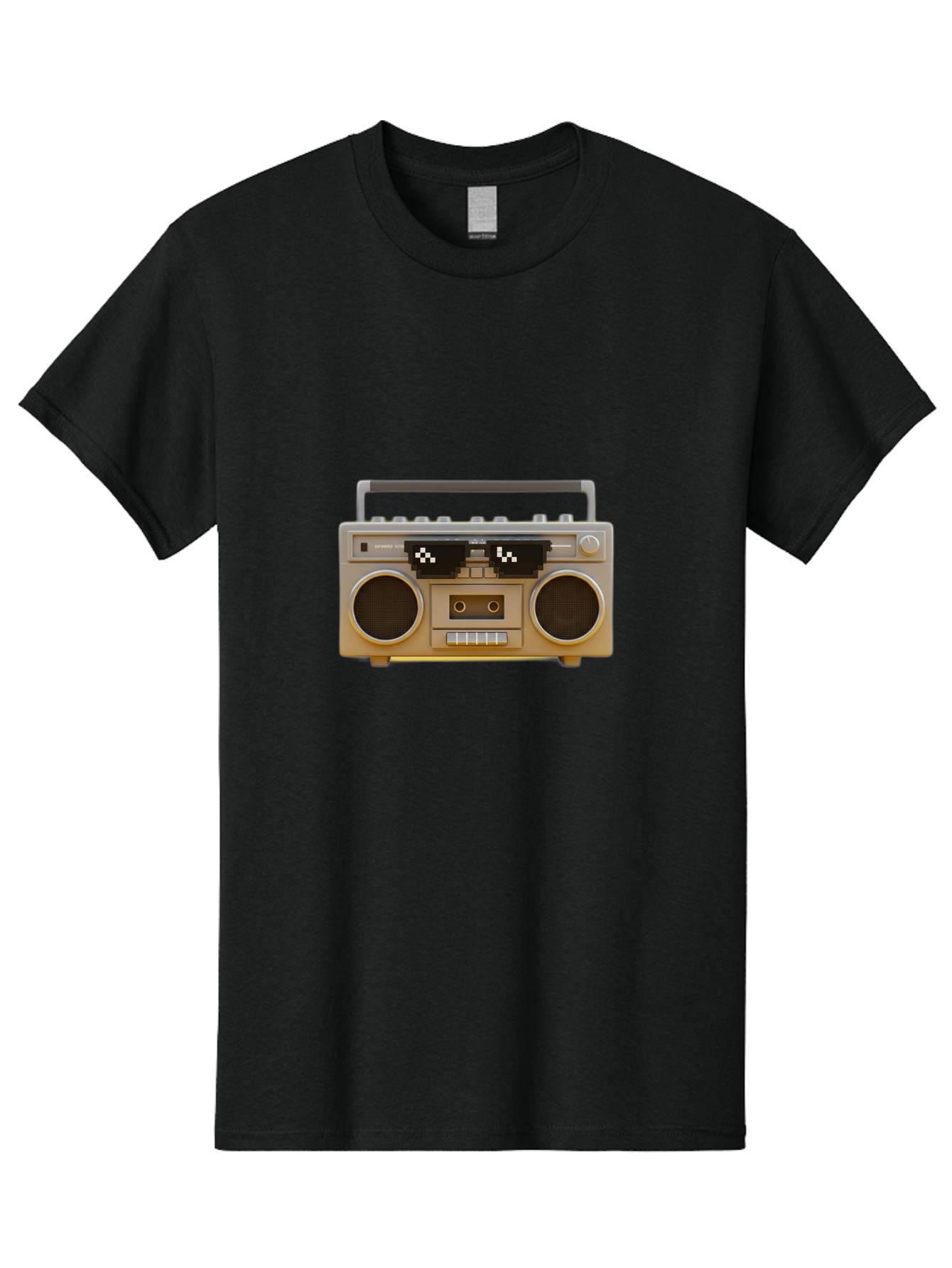 Boombox-2 Men'S Graphic Tee, 100% Cotton, Comfortable Casual Summer Wear, Machine Washable, Retro Boombox, Cassette Player, 80S Music, Vintage Electronics, Portable Music Player, Nostalgic Tech, Pixel Art, Cassette Tape Baa183