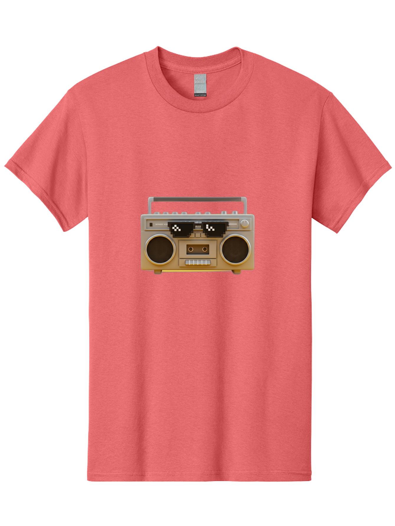 Boombox-2 Men'S Graphic Tee, 100% Cotton, Comfortable Casual Summer Wear, Machine Washable, Retro Boombox, Cassette Player, 80S Music, Vintage Electronics, Portable Music Player, Nostalgic Tech, Pixel Art, Cassette Tape Baa183