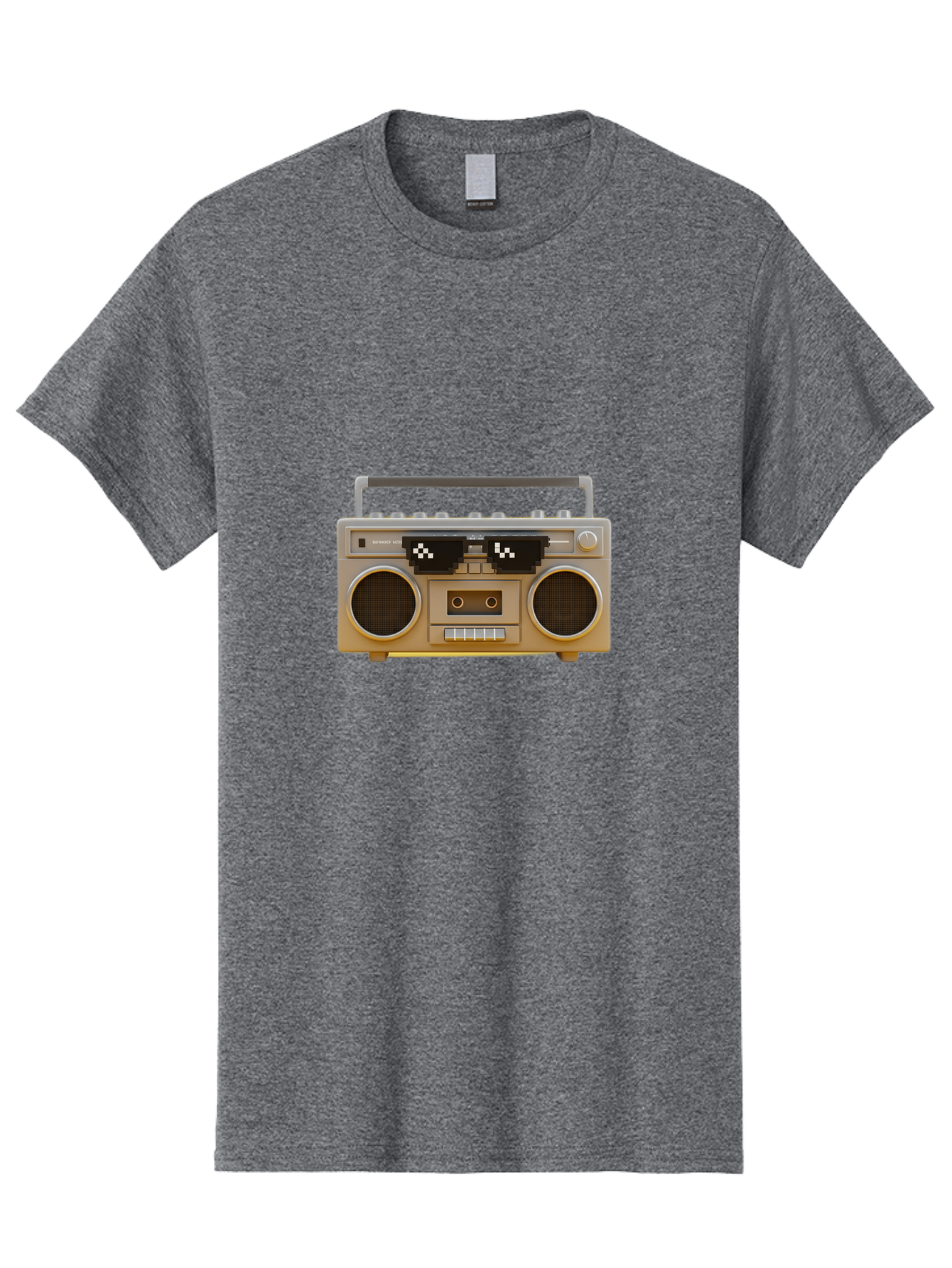 Boombox-2 Men'S Graphic Tee, 100% Cotton, Comfortable Casual Summer Wear, Machine Washable, Retro Boombox, Cassette Player, 80S Music, Vintage Electronics, Portable Music Player, Nostalgic Tech, Pixel Art, Cassette Tape Baa183