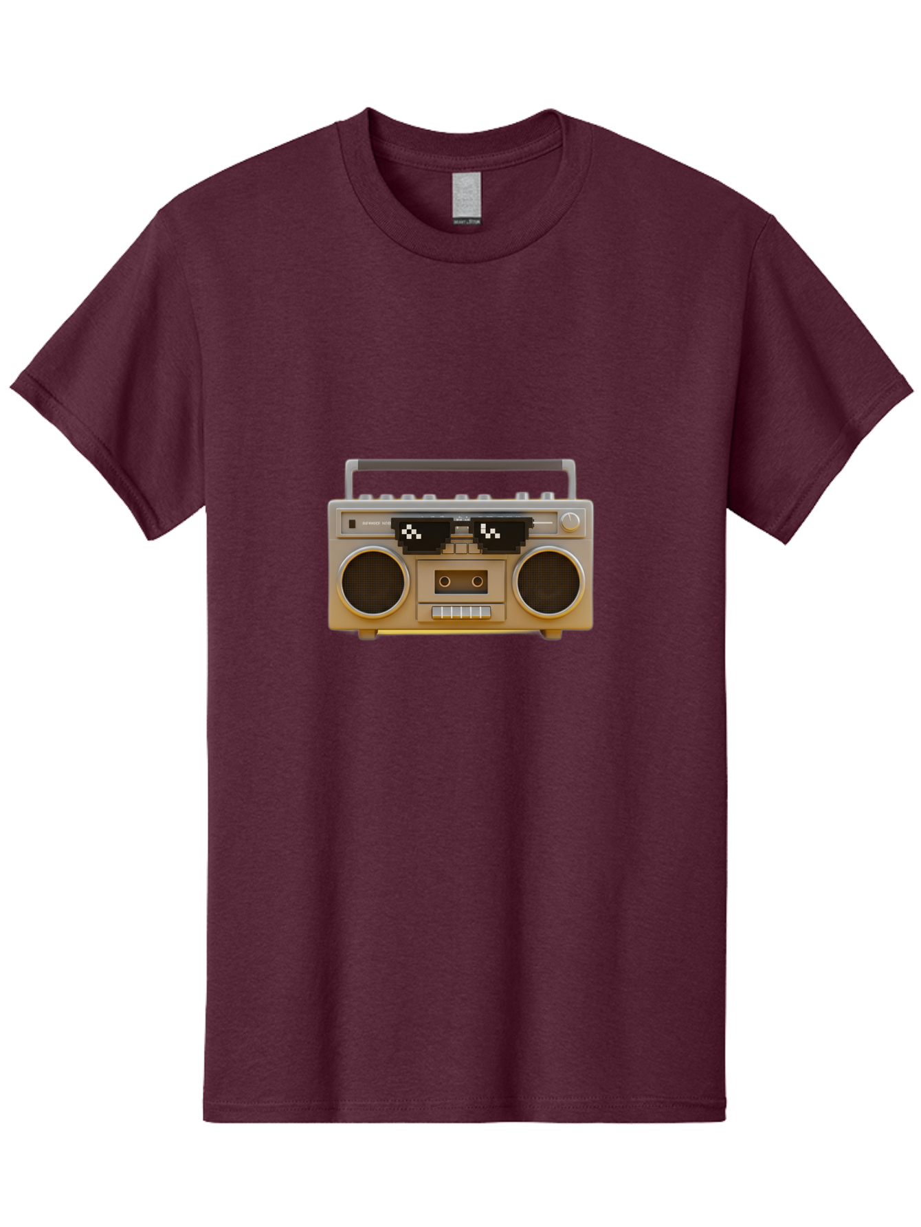 Boombox-2 Men'S Graphic Tee, 100% Cotton, Comfortable Casual Summer Wear, Machine Washable, Retro Boombox, Cassette Player, 80S Music, Vintage Electronics, Portable Music Player, Nostalgic Tech, Pixel Art, Cassette Tape Baa183