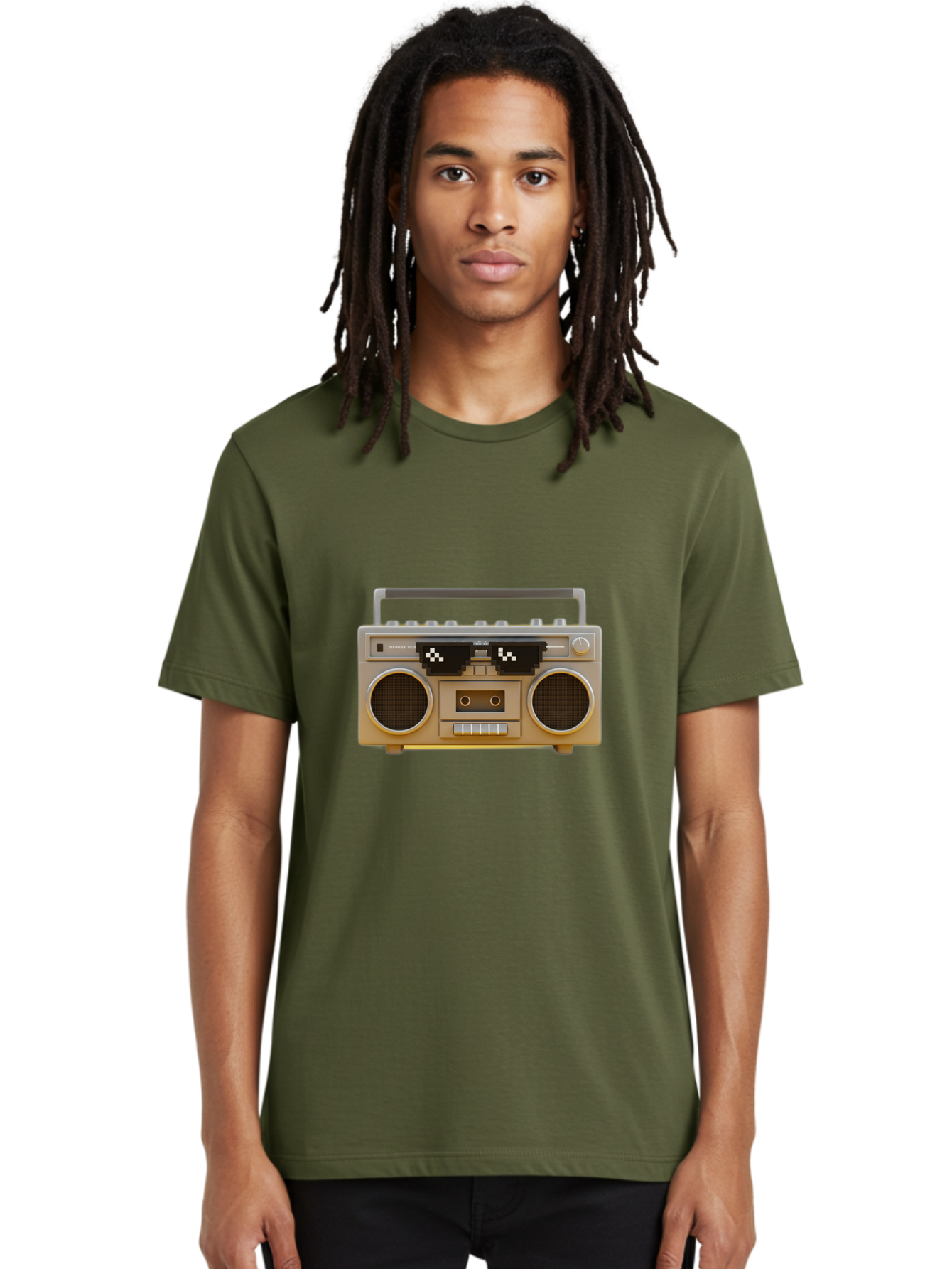 Boombox-2 Men'S Graphic Tee, 100% Cotton, Comfortable Casual Summer Wear, Machine Washable, Retro Boombox, Cassette Player, 80S Music, Vintage Electronics, Portable Music Player, Nostalgic Tech, Pixel Art, Cassette Tape Baa183