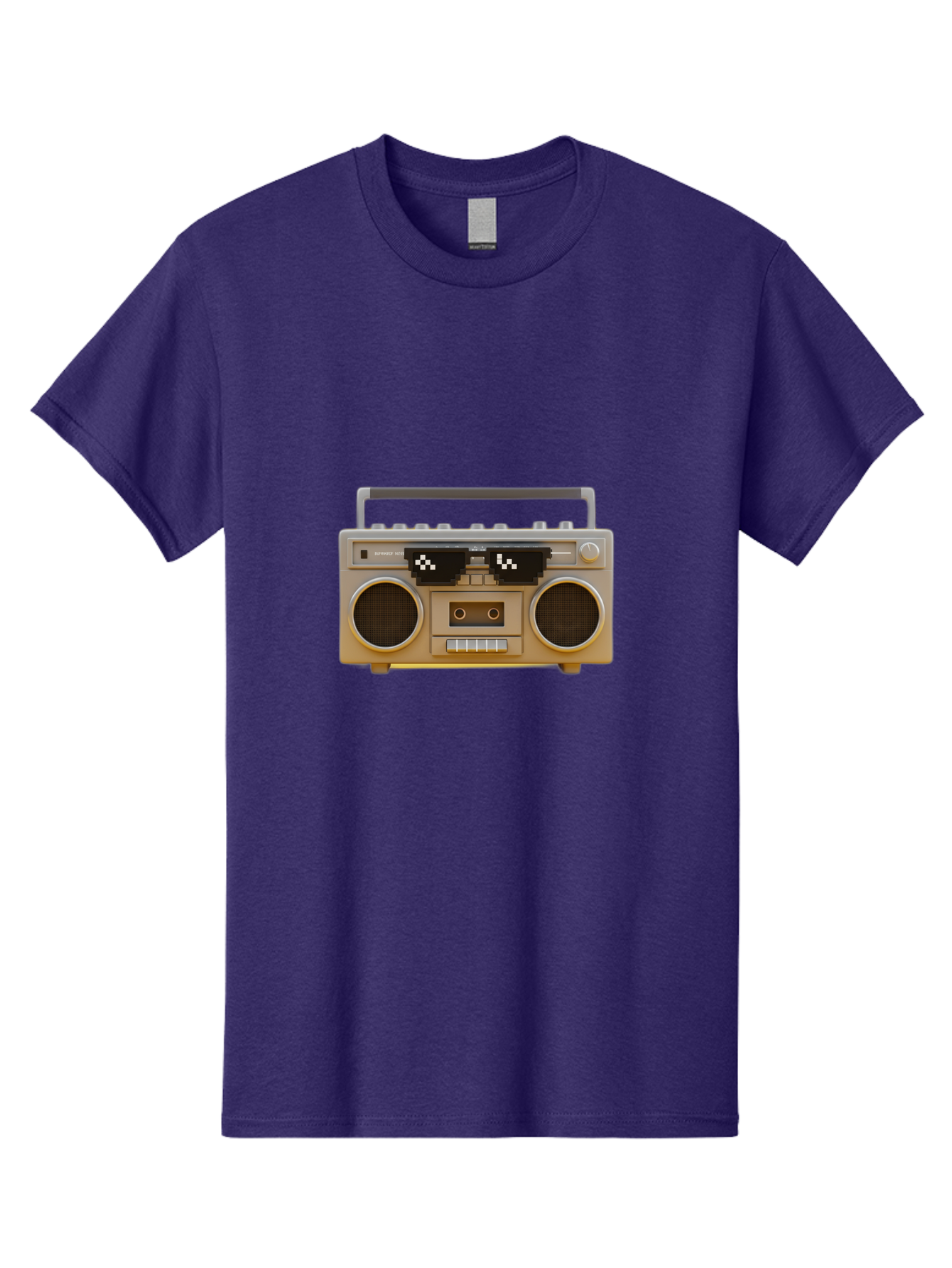 Boombox-2 Men'S Graphic Tee, 100% Cotton, Comfortable Casual Summer Wear, Machine Washable, Retro Boombox, Cassette Player, 80S Music, Vintage Electronics, Portable Music Player, Nostalgic Tech, Pixel Art, Cassette Tape Baa183