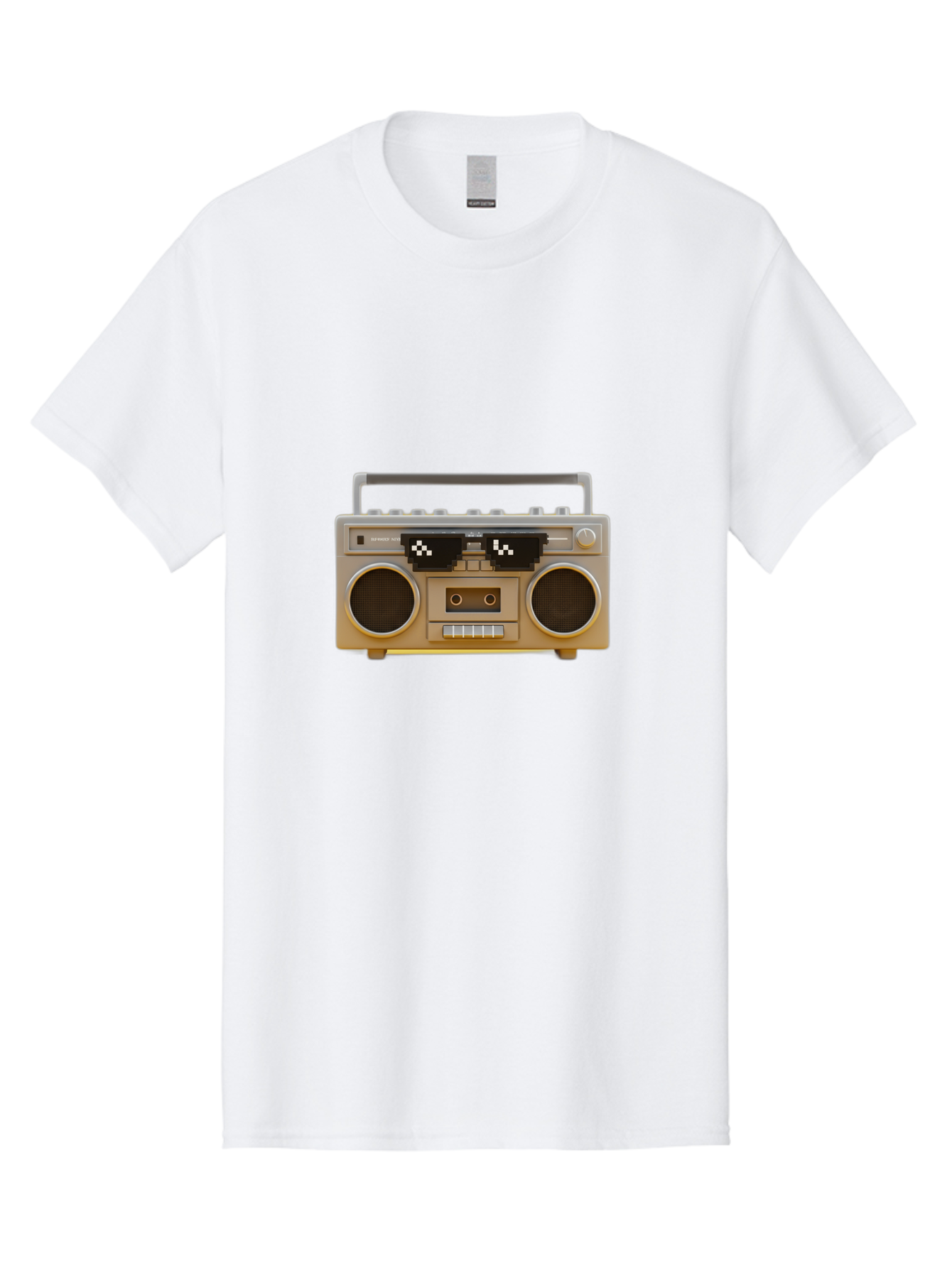 Boombox-2 Men'S Graphic Tee, 100% Cotton, Comfortable Casual Summer Wear, Machine Washable, Retro Boombox, Cassette Player, 80S Music, Vintage Electronics, Portable Music Player, Nostalgic Tech, Pixel Art, Cassette Tape Baa183