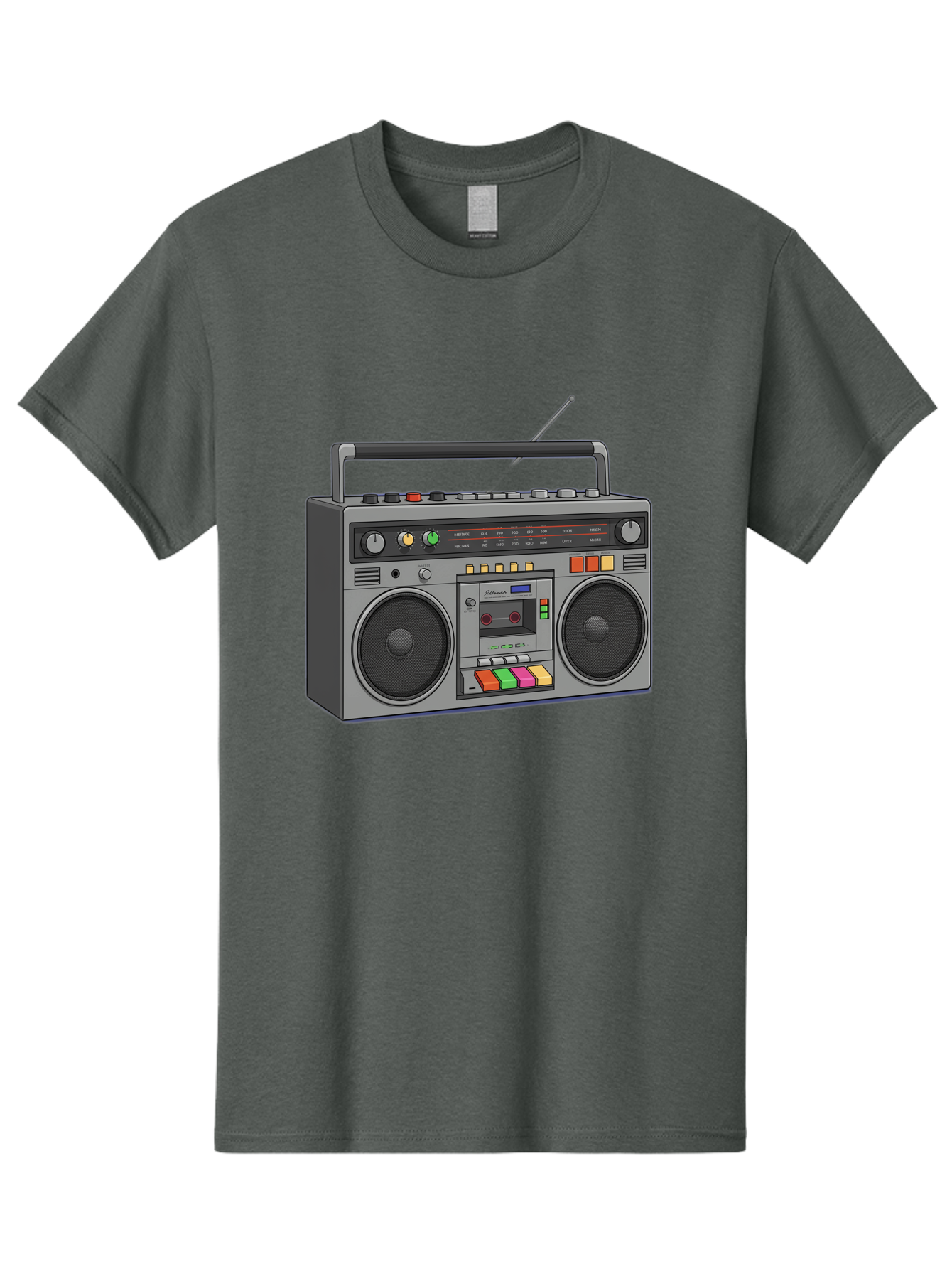 Boombox Men'S Graphic Tee, 100% Cotton, Comfortable Casual Summer Wear, Machine Washable, Vintage Boombox, Retro Radio, Cassette Player, Music On The Go, Portable Speaker, Nostalgic Electronics, 80S Technology, Classic Design Baa196