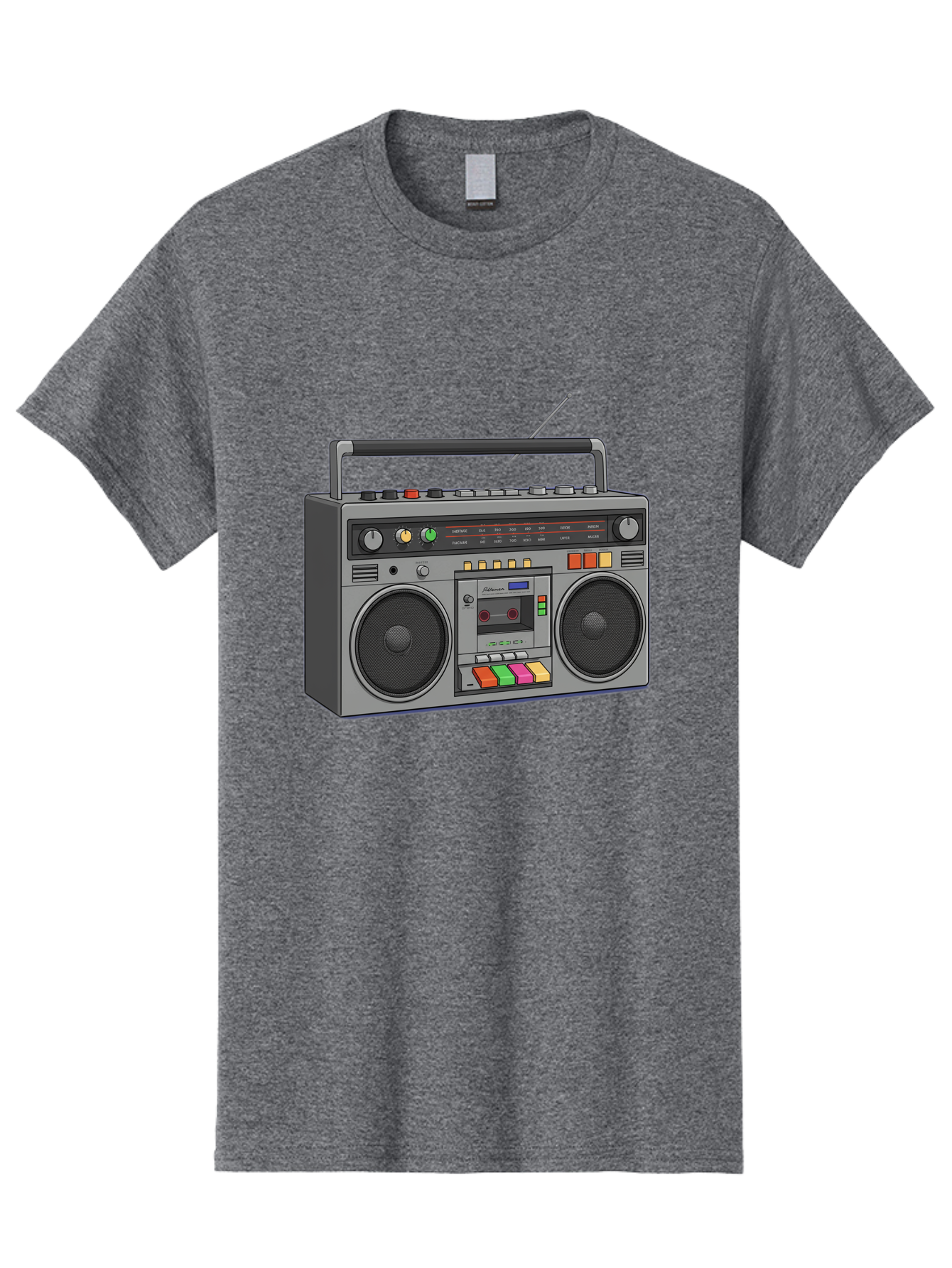 Boombox Men'S Graphic Tee, 100% Cotton, Comfortable Casual Summer Wear, Machine Washable, Vintage Boombox, Retro Radio, Cassette Player, Music On The Go, Portable Speaker, Nostalgic Electronics, 80S Technology, Classic Design Baa196