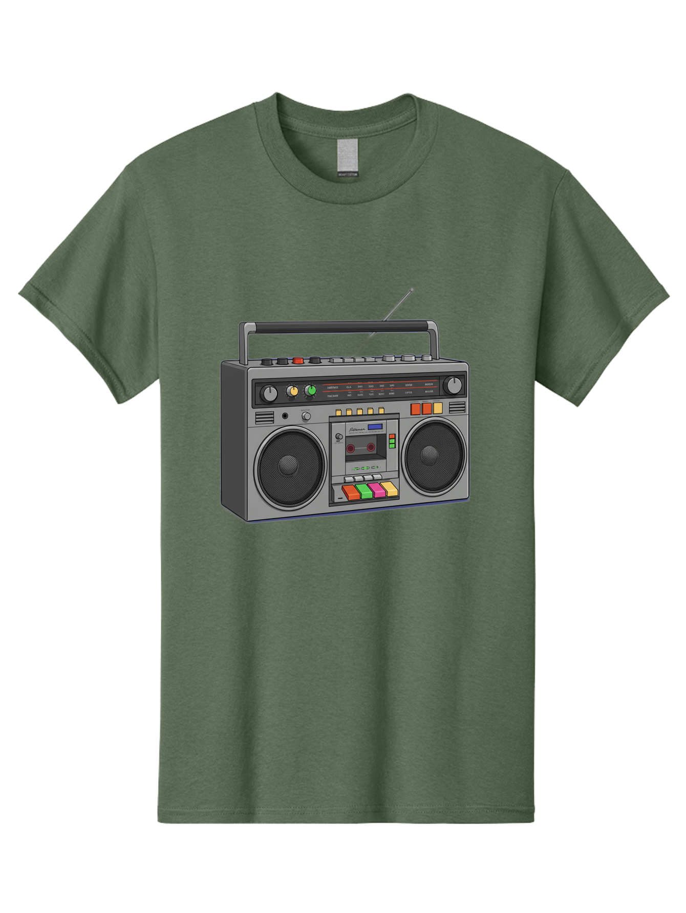 Boombox Men'S Graphic Tee, 100% Cotton, Comfortable Casual Summer Wear, Machine Washable, Vintage Boombox, Retro Radio, Cassette Player, Music On The Go, Portable Speaker, Nostalgic Electronics, 80S Technology, Classic Design Baa196